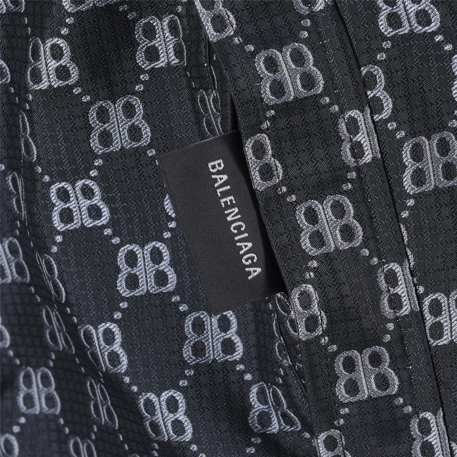 Balenciaga Double B Monogram 3M Embroidered Reversible Hooded Jacket