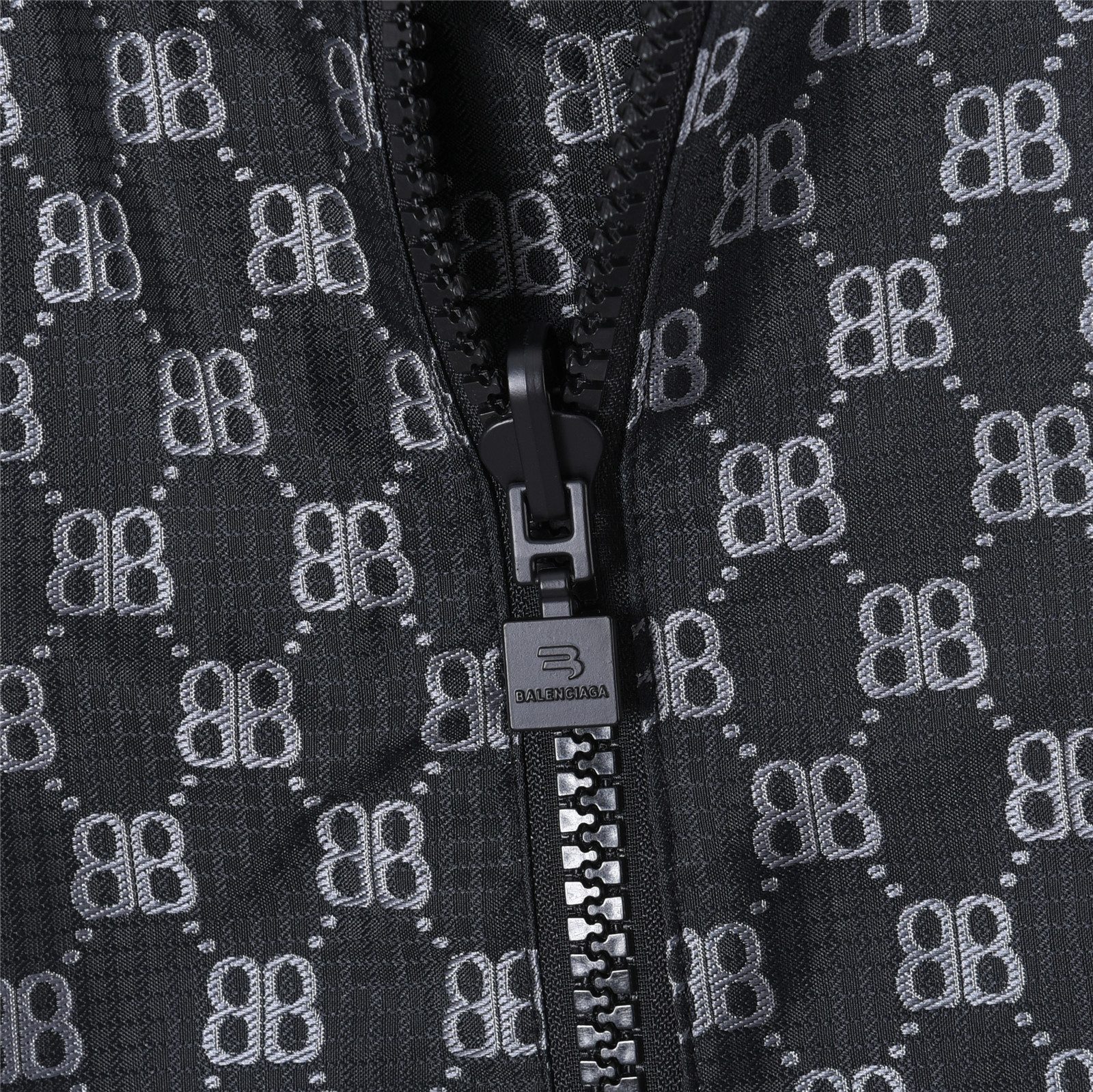 Balenciaga Double B Monogram 3M Embroidered Reversible Hooded Jacket