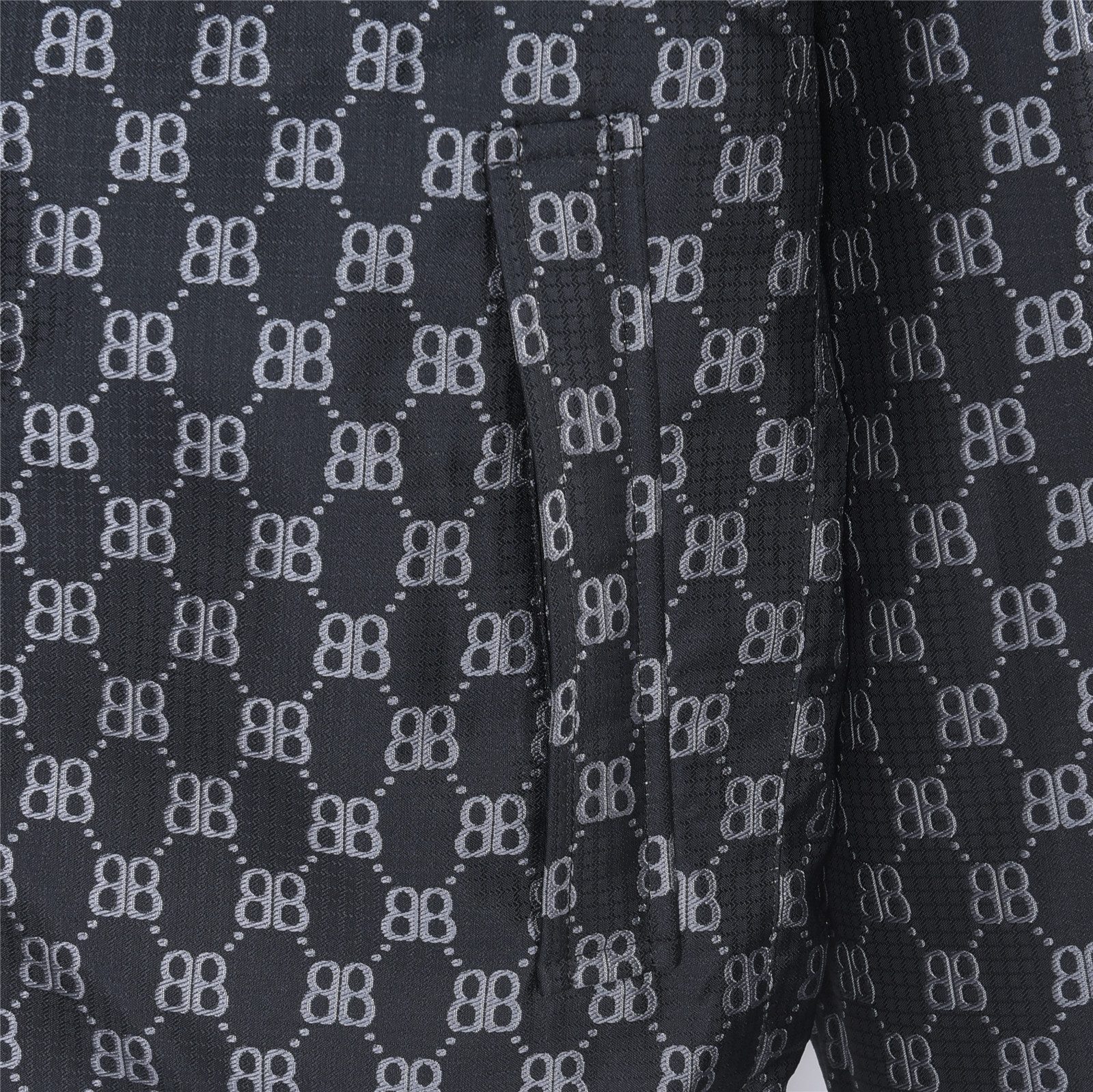 Balenciaga Double B Monogram 3M Embroidered Reversible Hooded Jacket