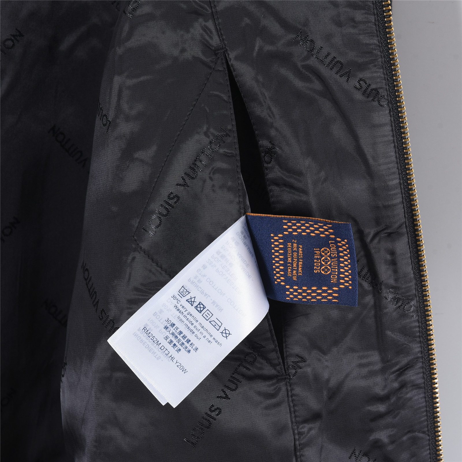 Louis Vuitton Oversized Logo Jacquard Stand Collar Knit Jacket