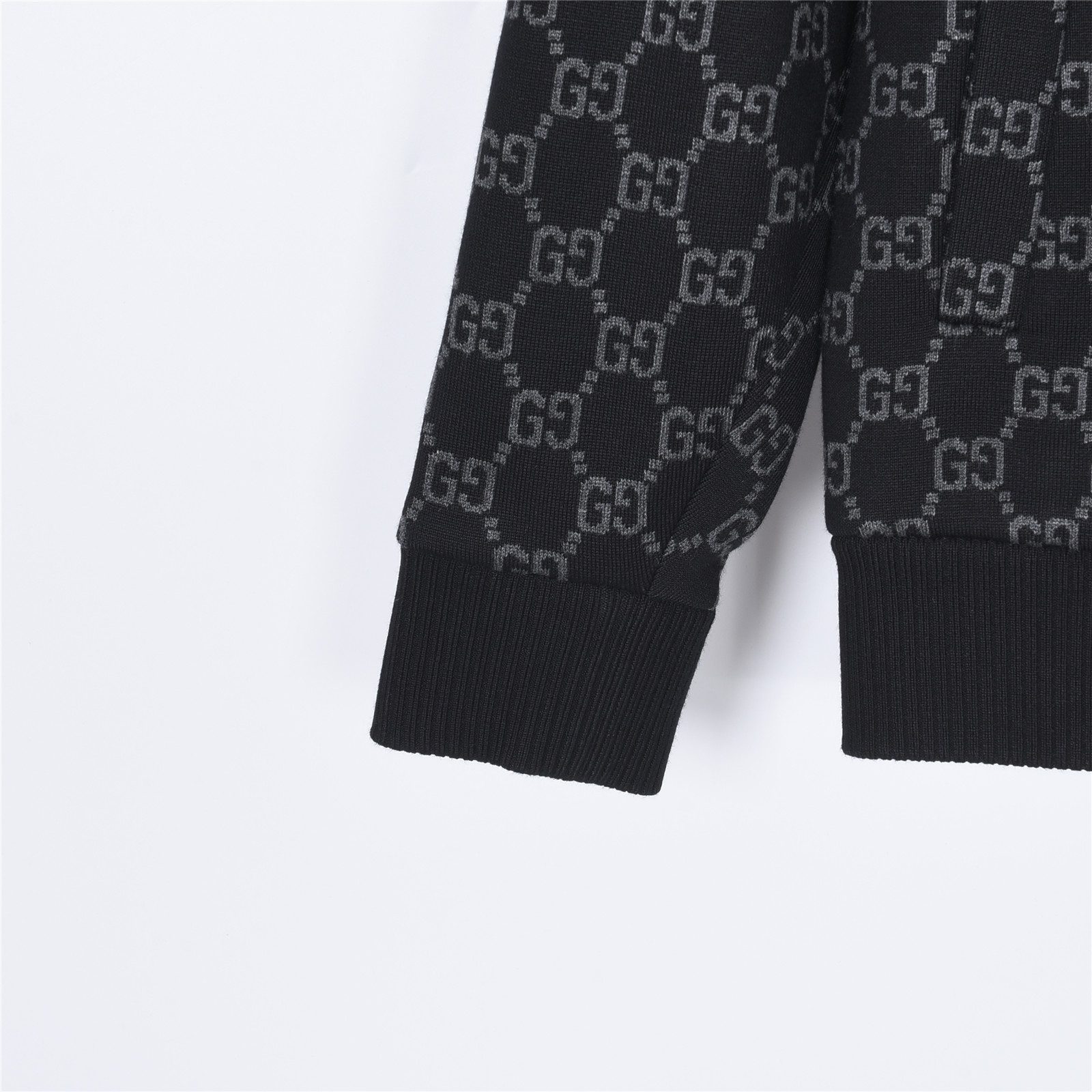 Gucci GG Monogram Jacquard Knit Baseball Collar Jacket