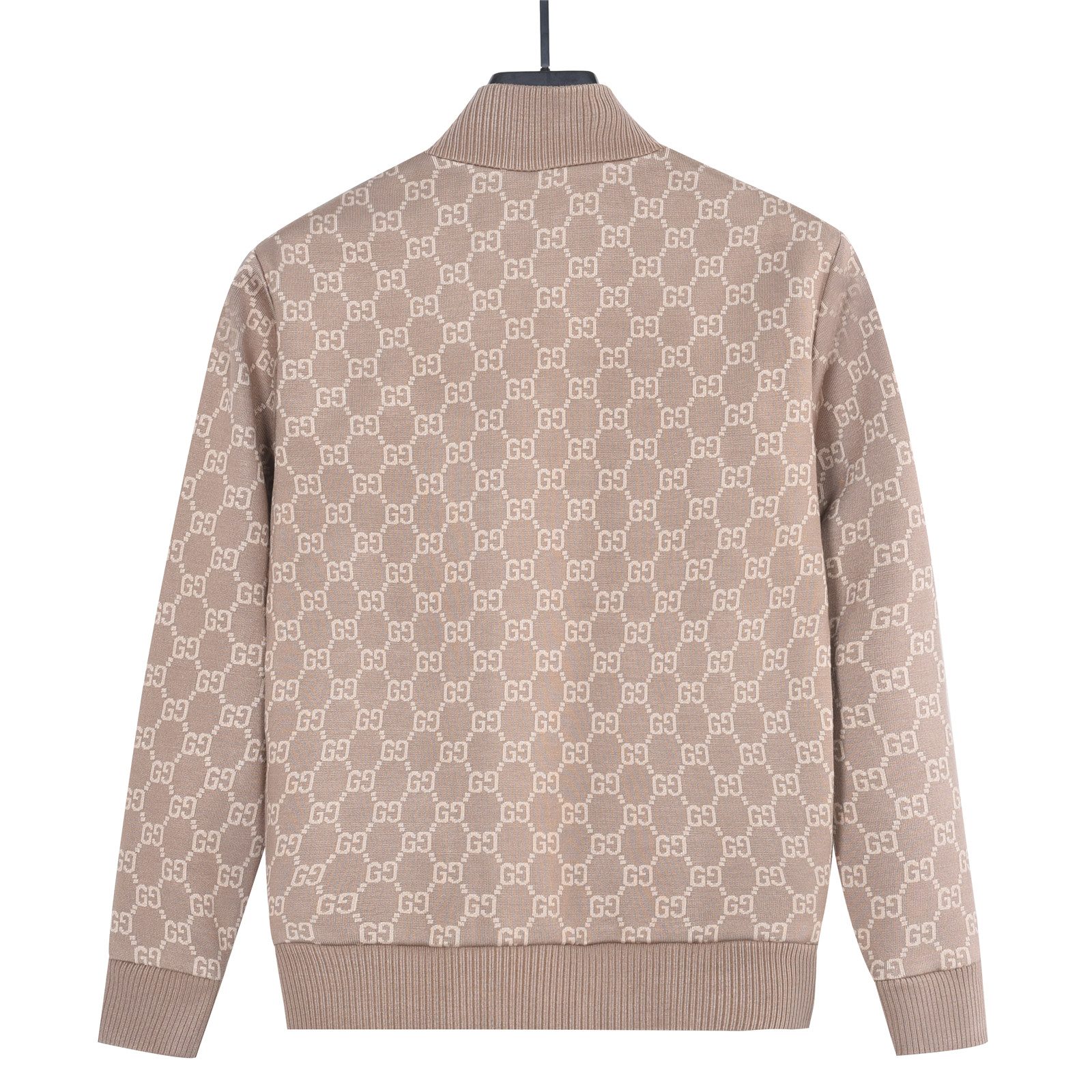 Gucci GG Monogram Jacquard Knit Baseball Collar Jacket