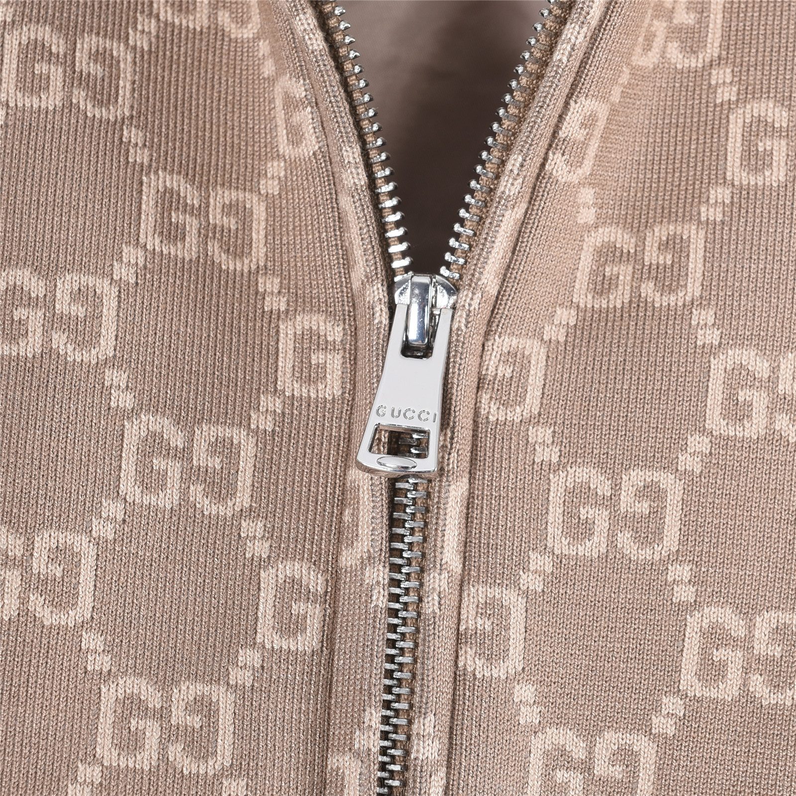 Gucci GG Monogram Jacquard Knit Baseball Collar Jacket