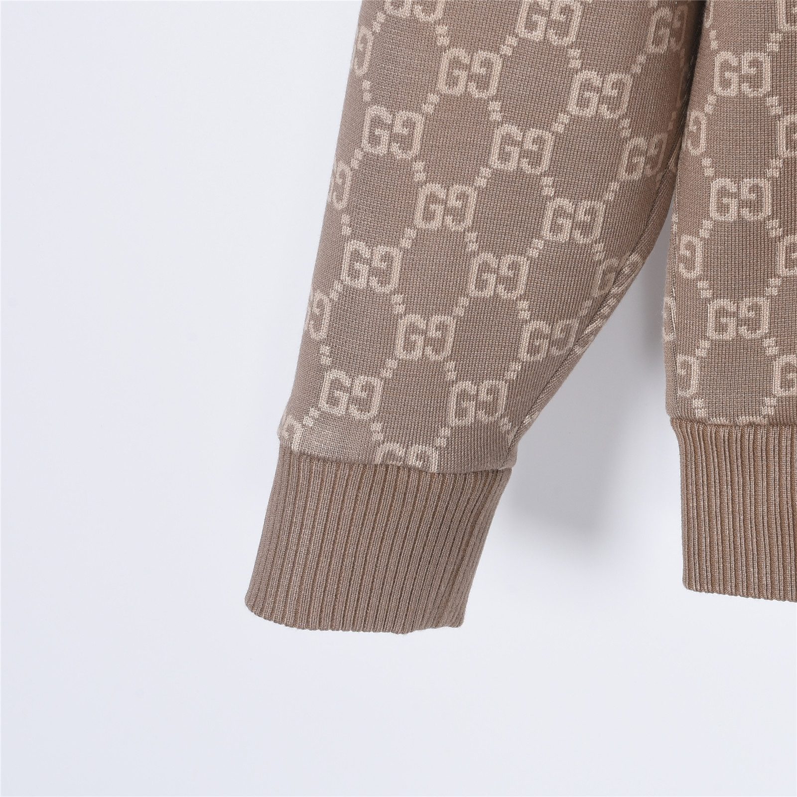 Gucci GG Monogram Jacquard Knit Baseball Collar Jacket