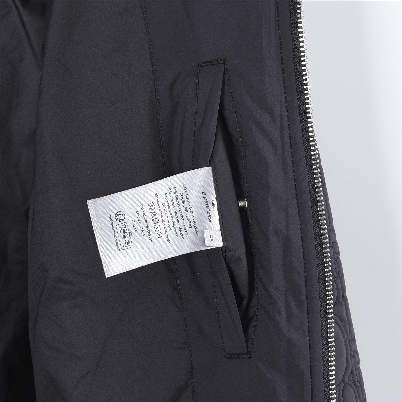Dior Embossed Quilted CD Hooded Zip Jacket