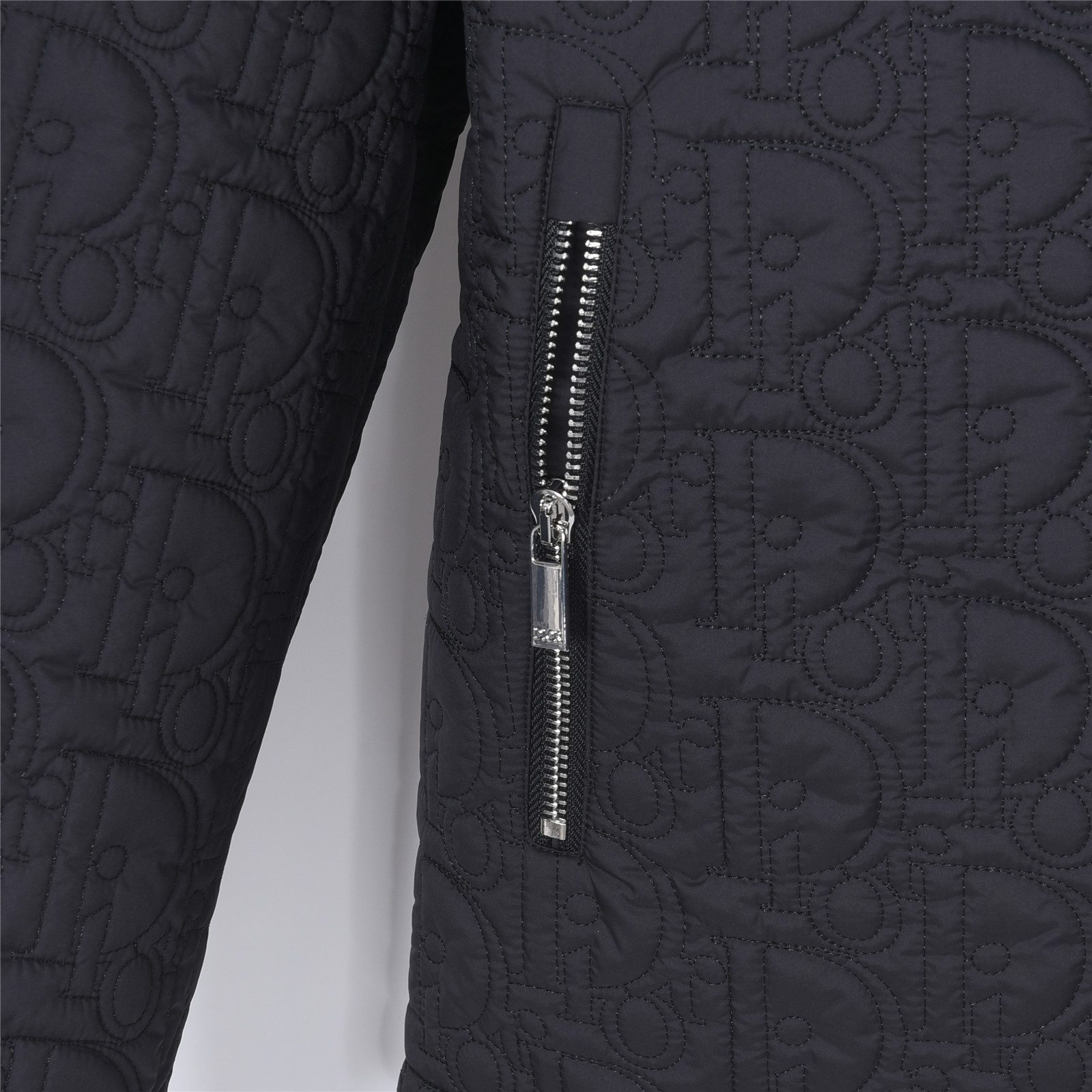 Dior Embossed Quilted CD Hooded Zip Jacket