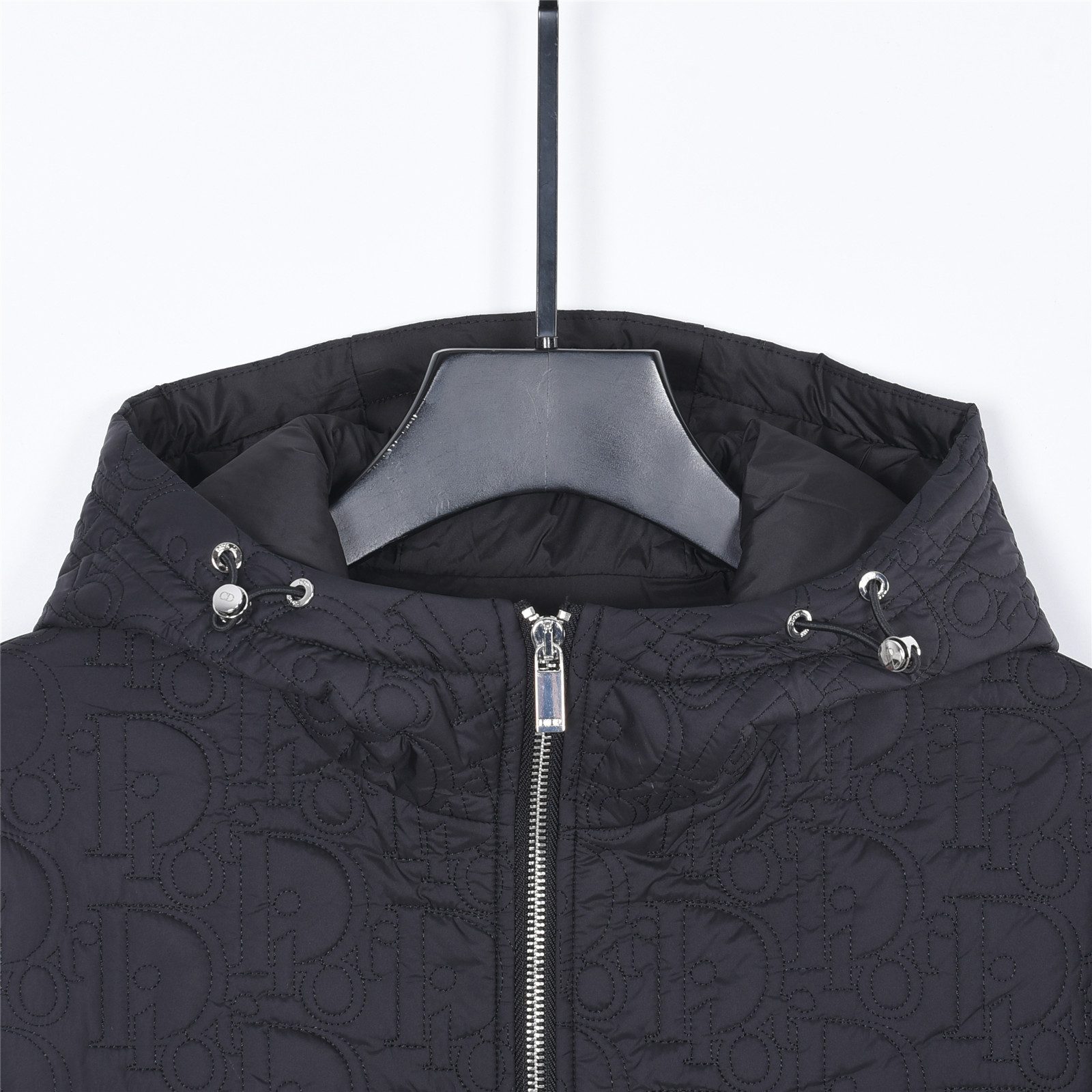 Dior Embossed Quilted CD Hooded Zip Jacket