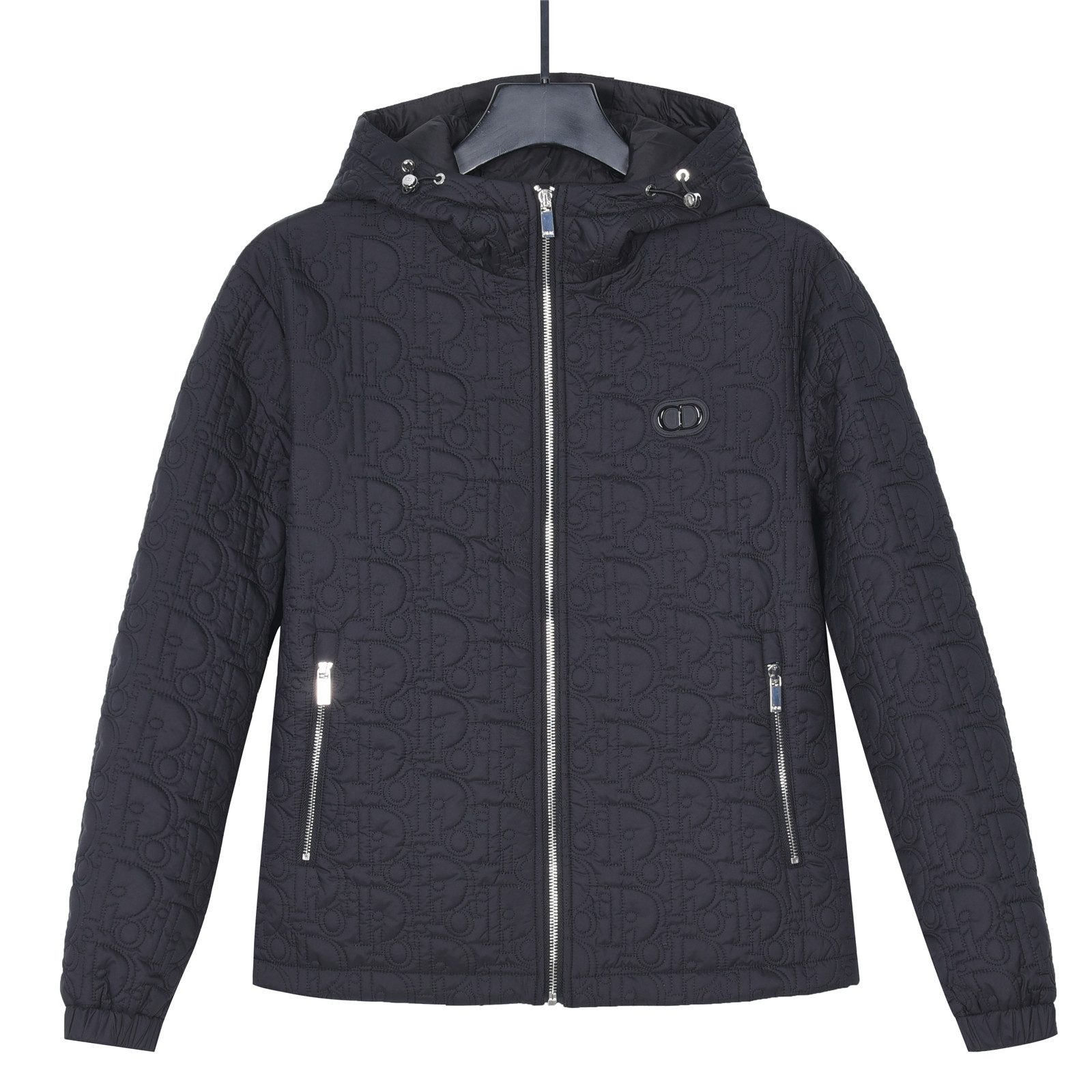 Dior Embossed Quilted CD Hooded Zip Jacket