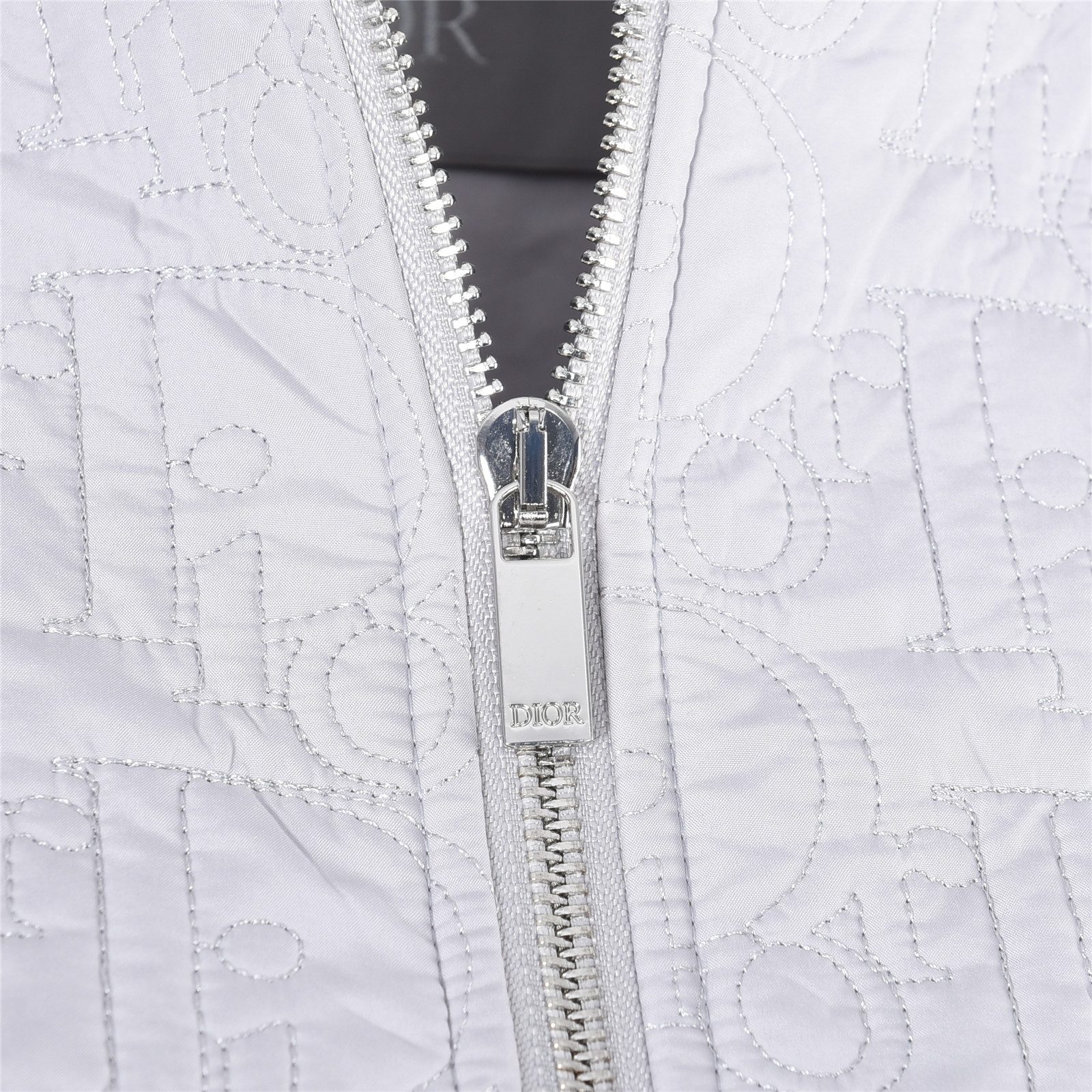 Dior Embossed Quilted CD Hooded Zip Jacket