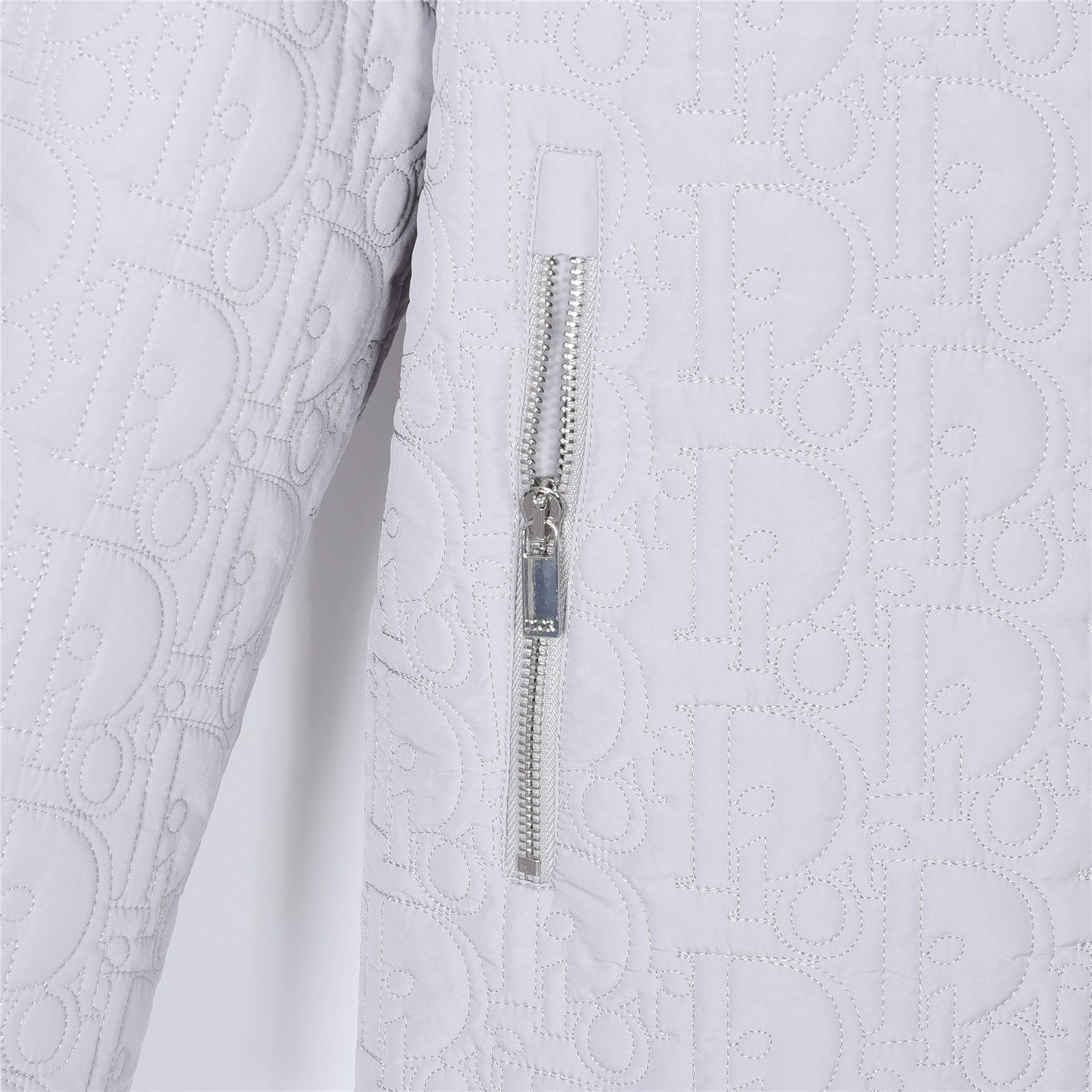 Dior Embossed Quilted CD Hooded Zip Jacket