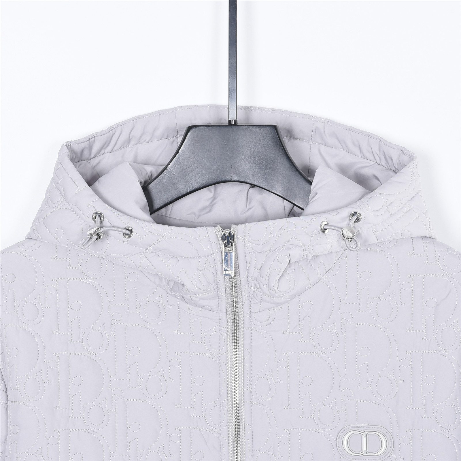 Dior Embossed Quilted CD Hooded Zip Jacket