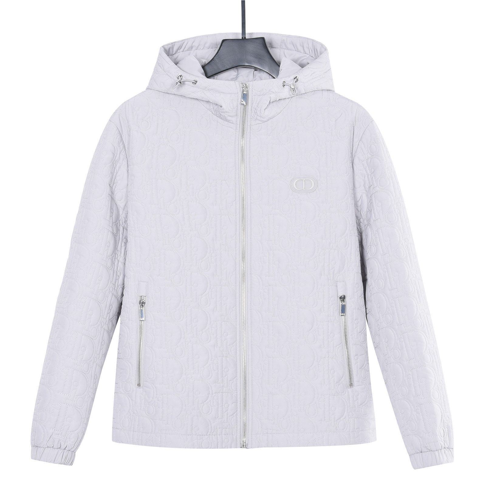 Dior Embossed Quilted CD Hooded Zip Jacket