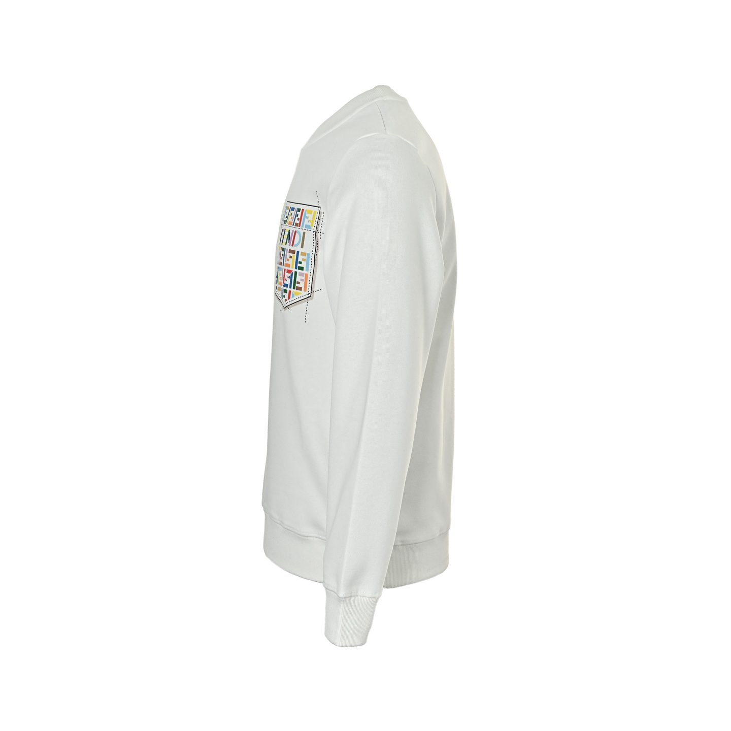 Fendi Colorful FF Faux Pocket Print Crewneck Sweatshirt