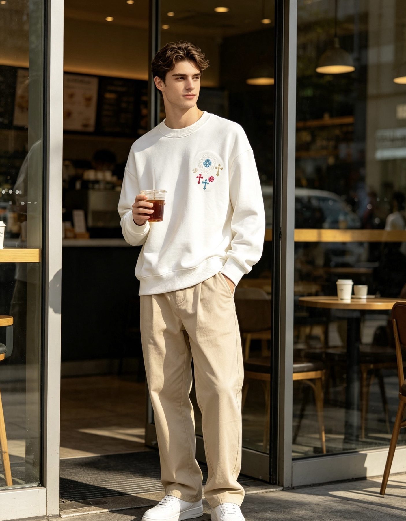 Chrome Hearts Colorful Logo Embroidered Crewneck Sweatshirt