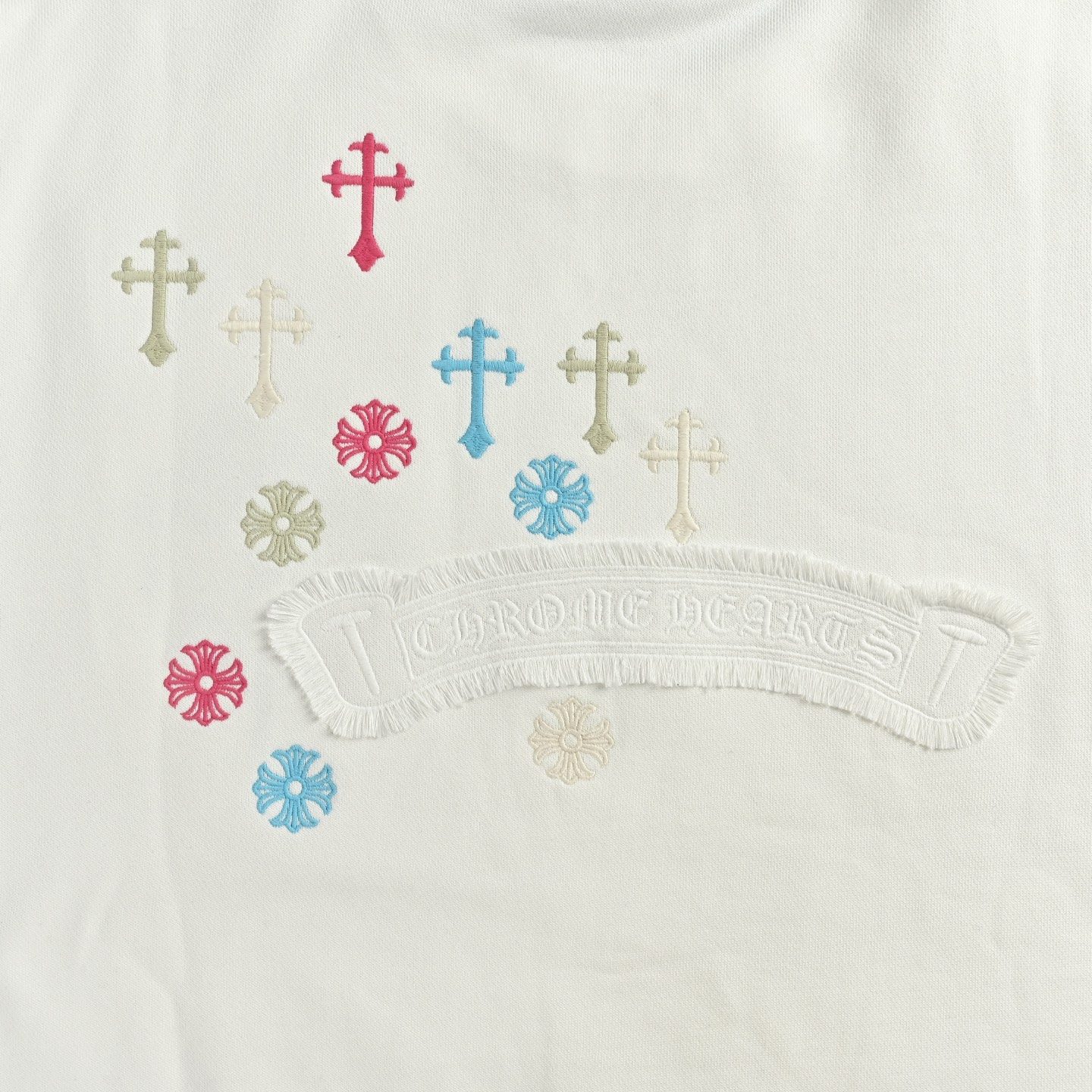 Chrome Hearts Colorful Logo Embroidered Crewneck Sweatshirt