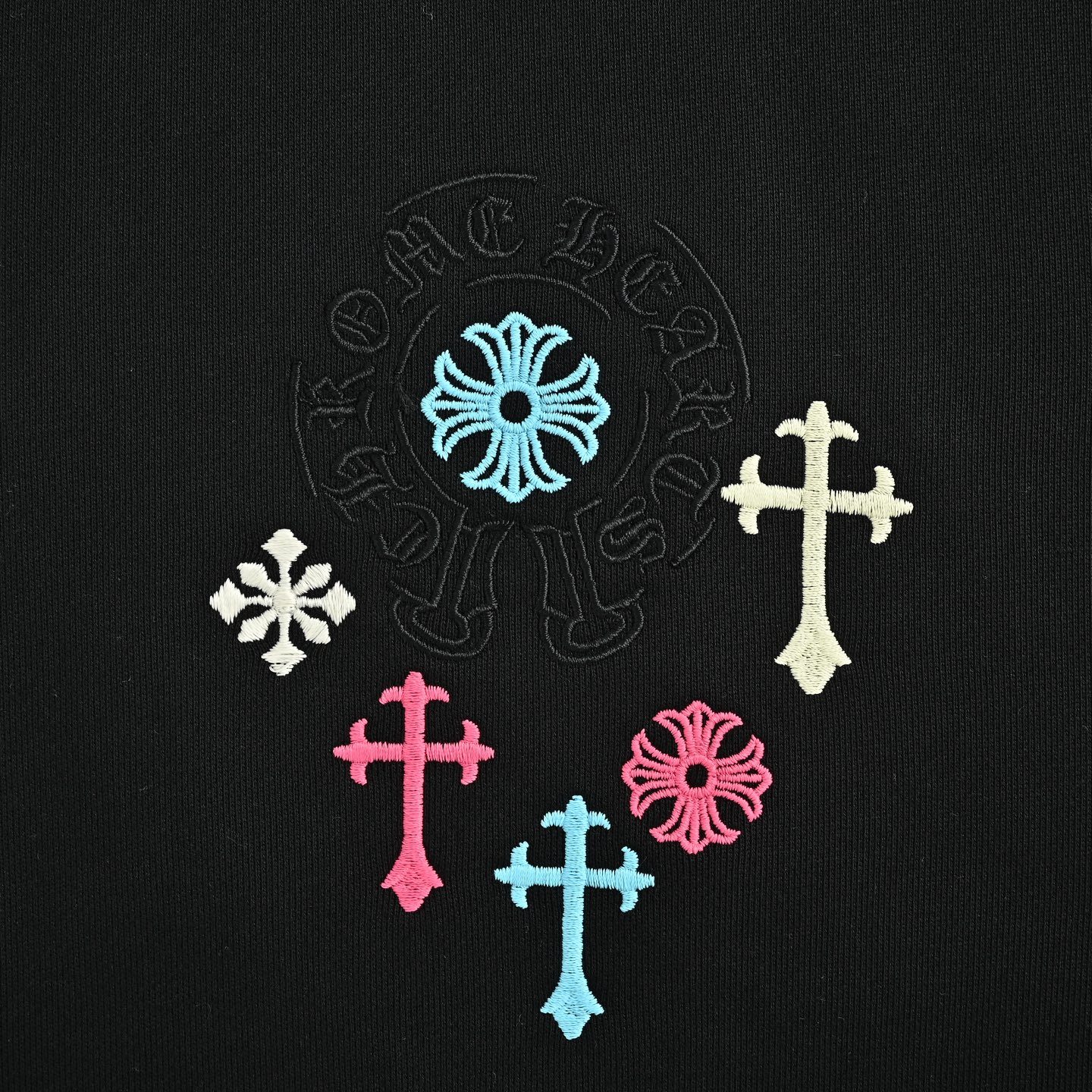 Chrome Hearts Colorful Logo Embroidered Crewneck Sweatshirt