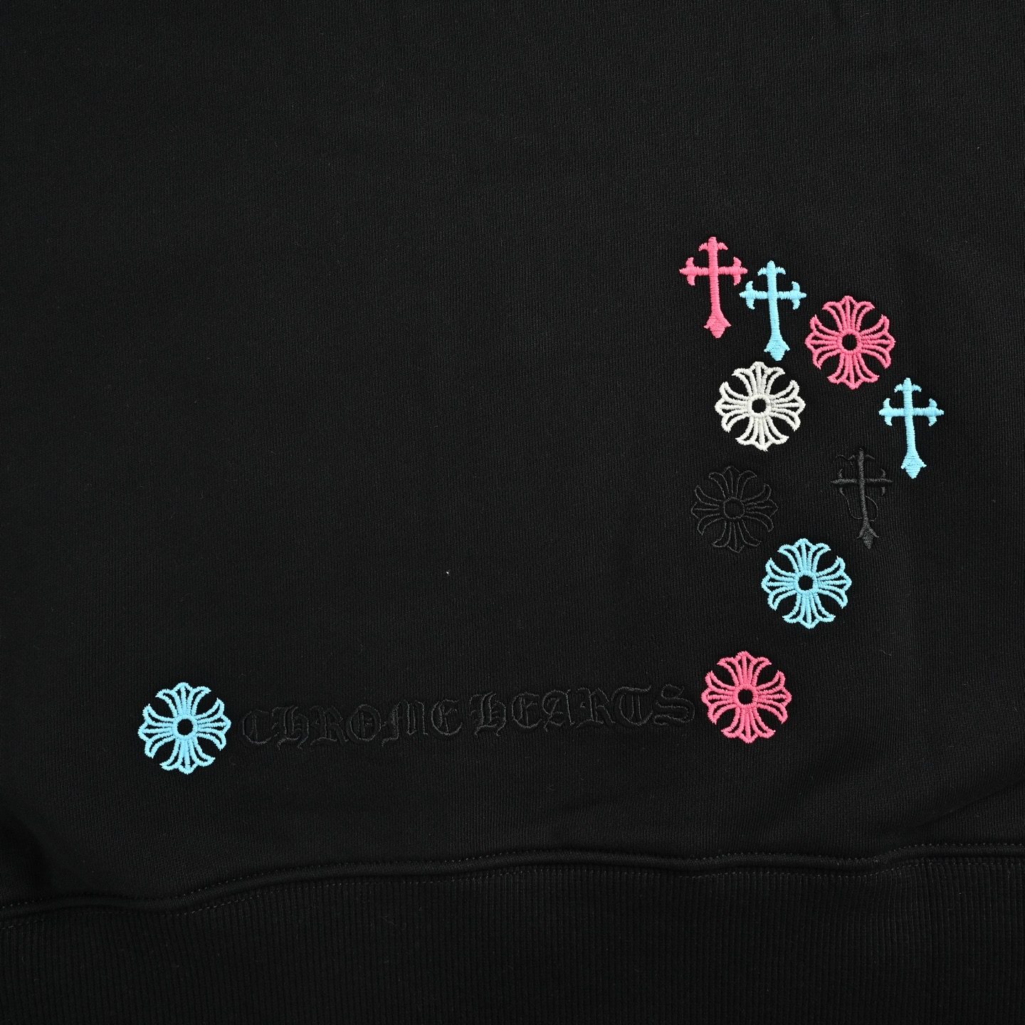 Chrome Hearts Colorful Logo Embroidered Crewneck Sweatshirt