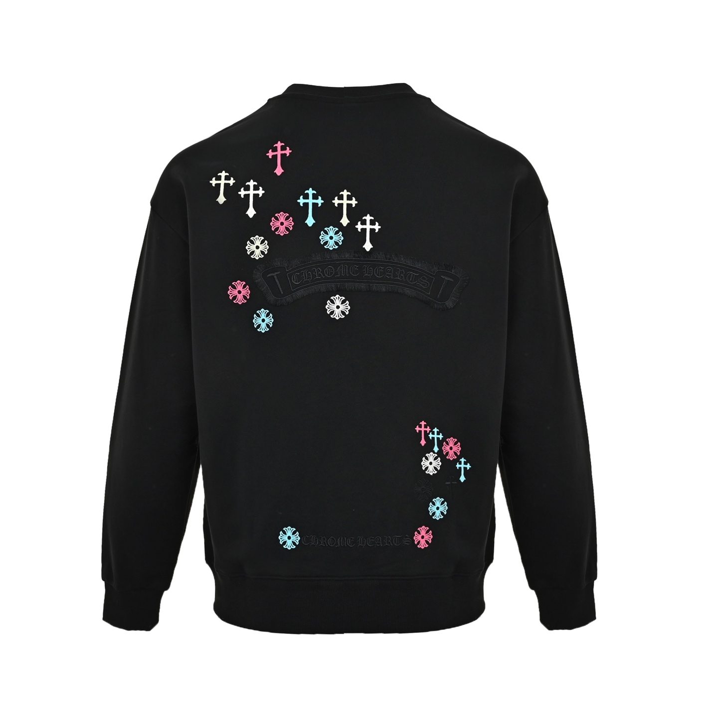 Chrome Hearts Colorful Logo Embroidered Crewneck Sweatshirt