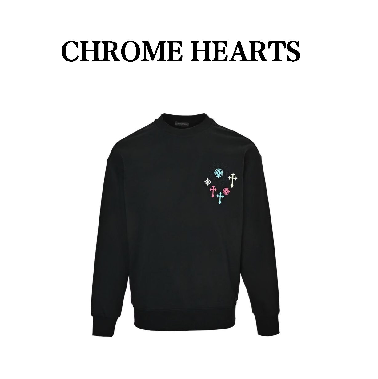 Chrome Hearts Colorful Logo Embroidered Crewneck Sweatshirt