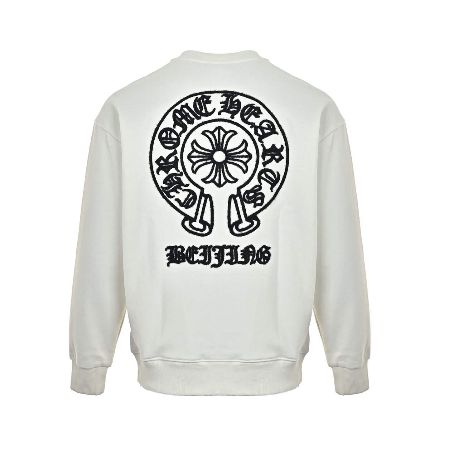 Chrome Hearts Horseshoe Scroll Embroidered Crewneck Sweatshirt
