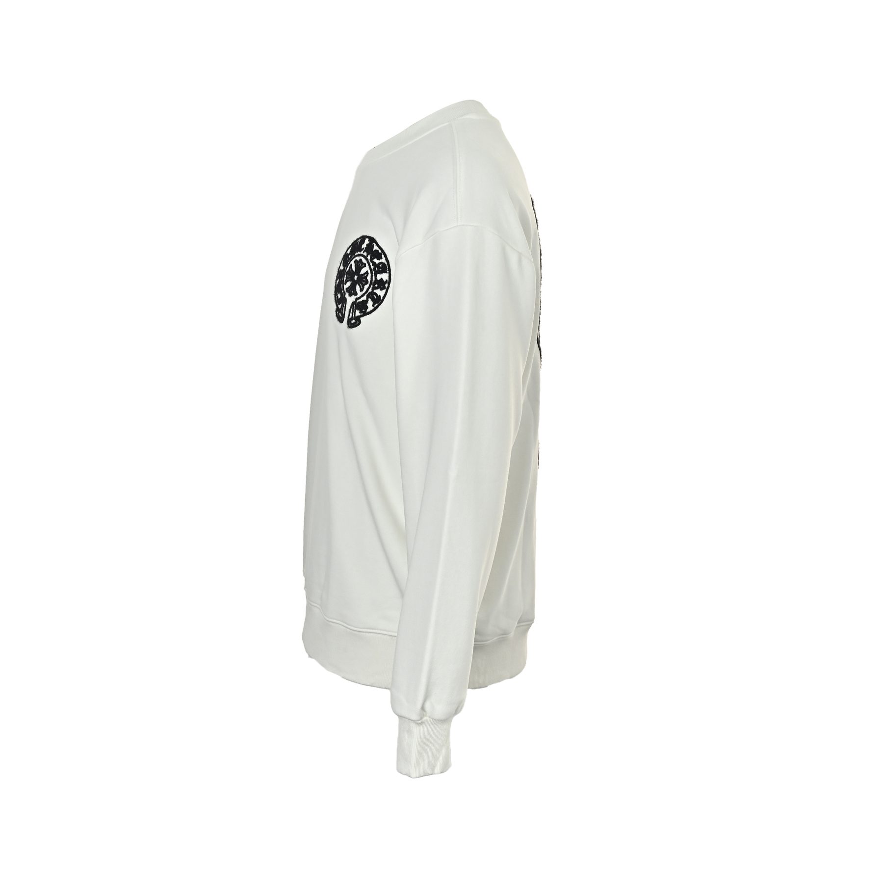 Chrome Hearts Horseshoe Scroll Embroidered Crewneck Sweatshirt