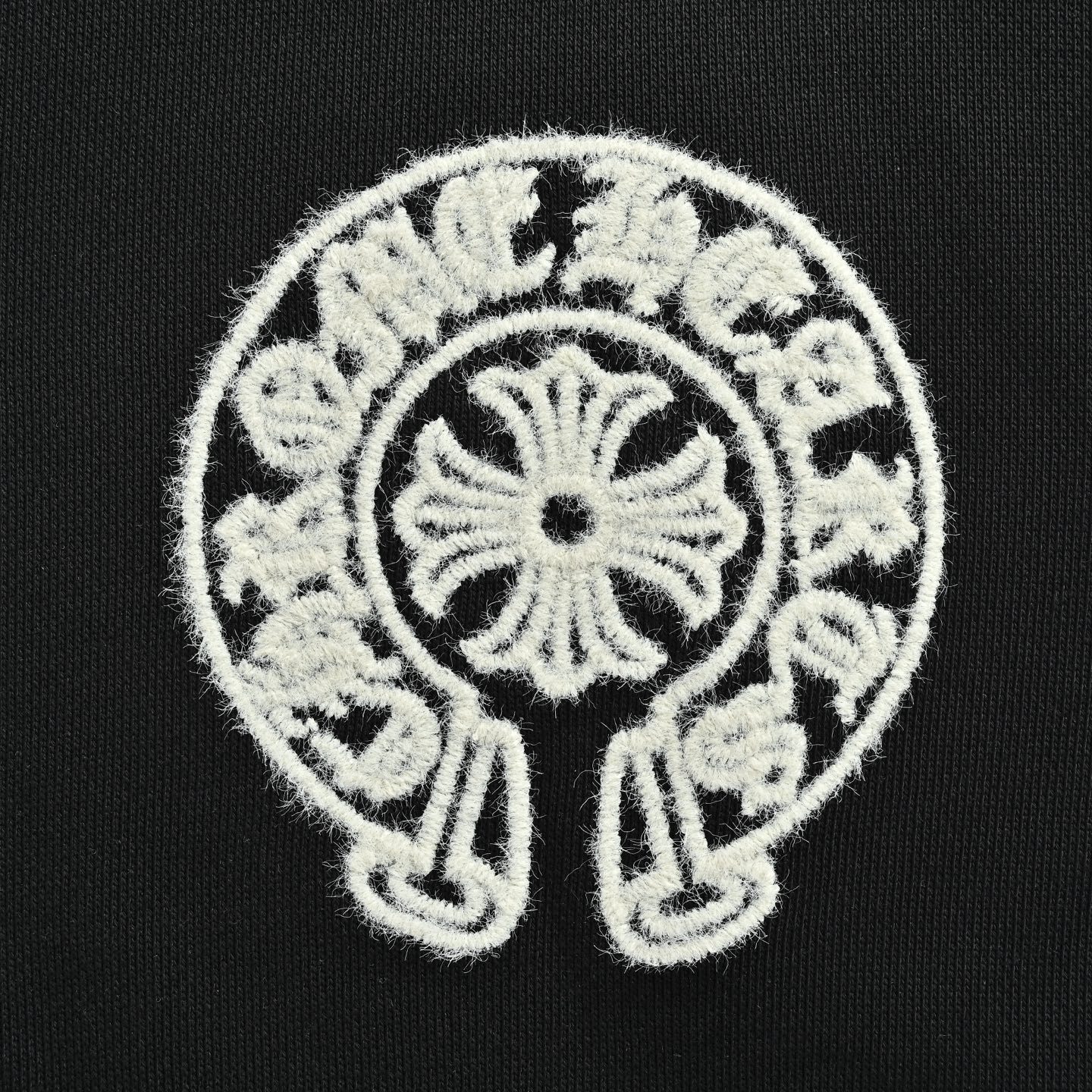 Chrome Hearts Horseshoe Scroll Embroidered Crewneck Sweatshirt