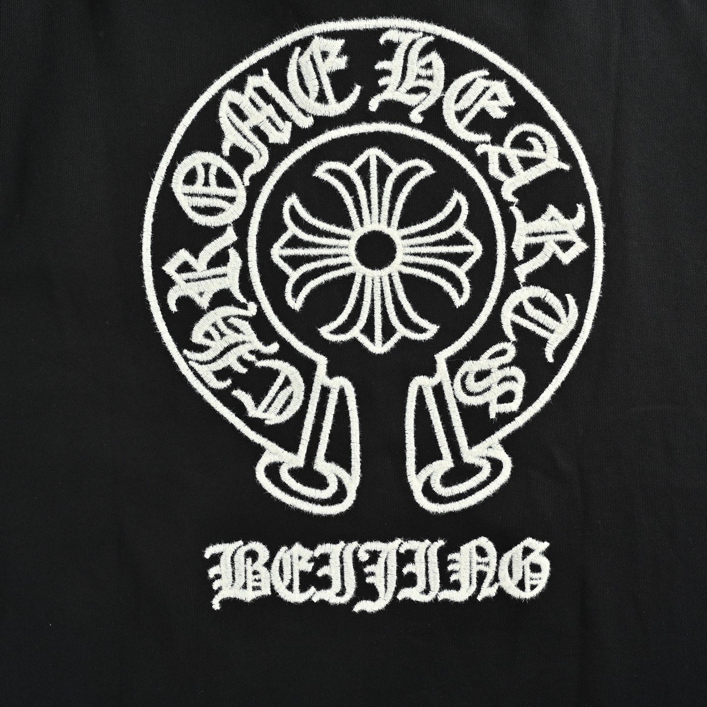 Chrome Hearts Horseshoe Scroll Embroidered Crewneck Sweatshirt