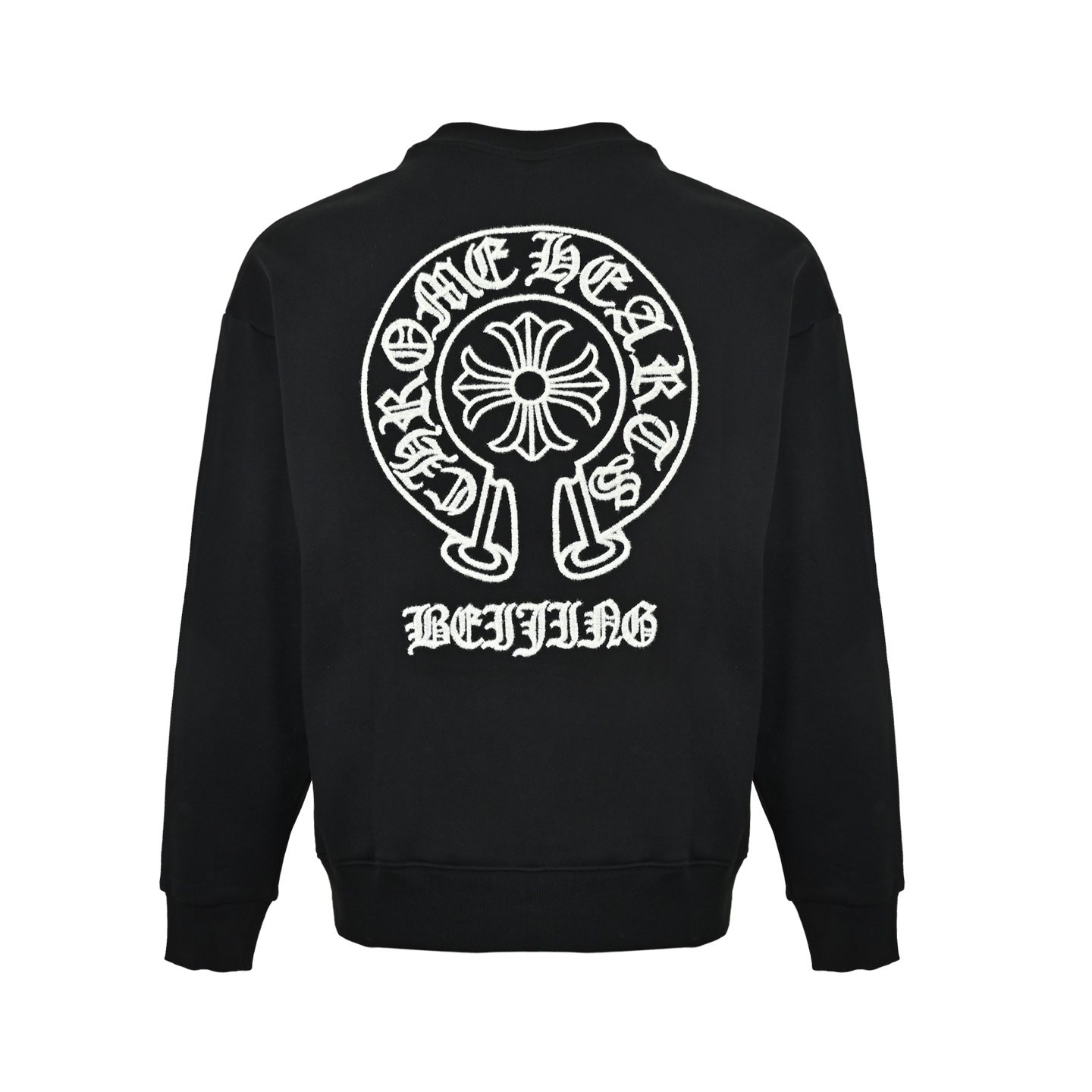 Chrome Hearts Horseshoe Scroll Embroidered Crewneck Sweatshirt