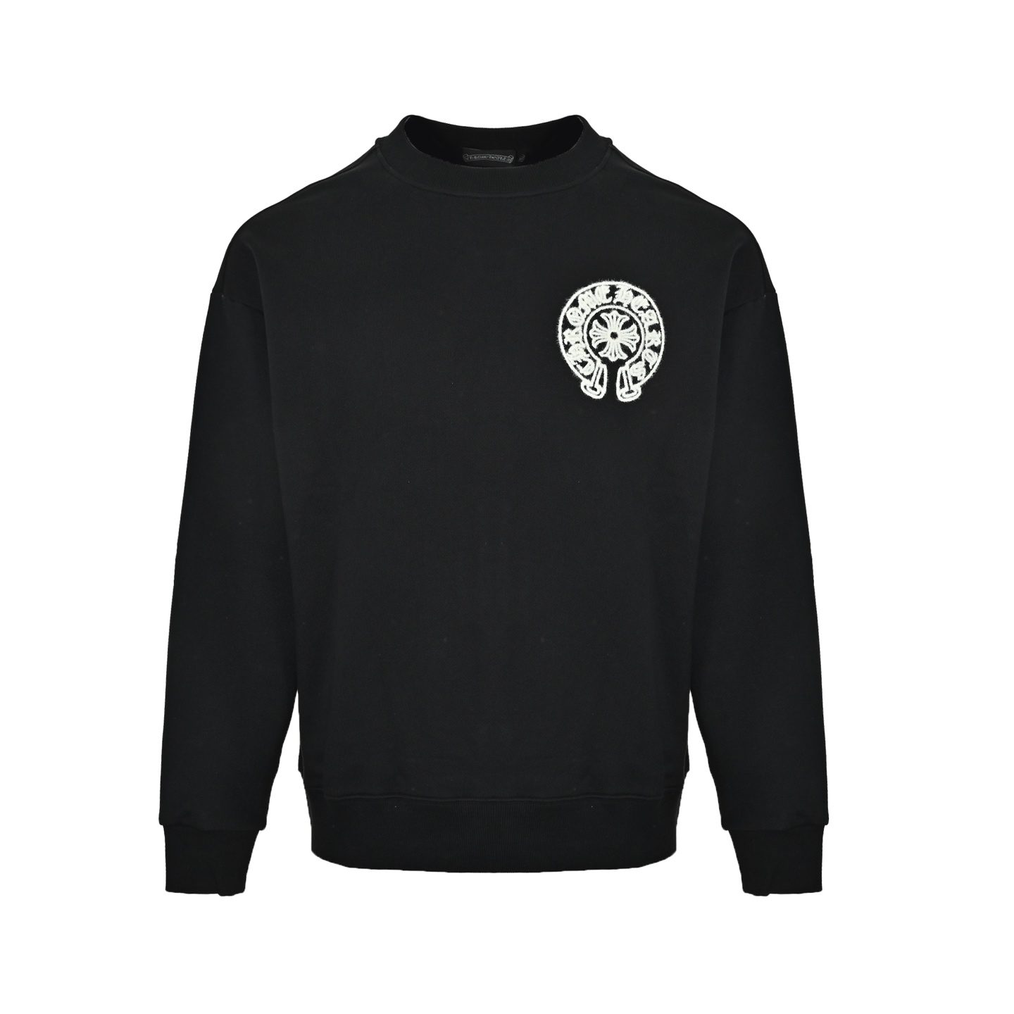 Chrome Hearts Horseshoe Scroll Embroidered Crewneck Sweatshirt