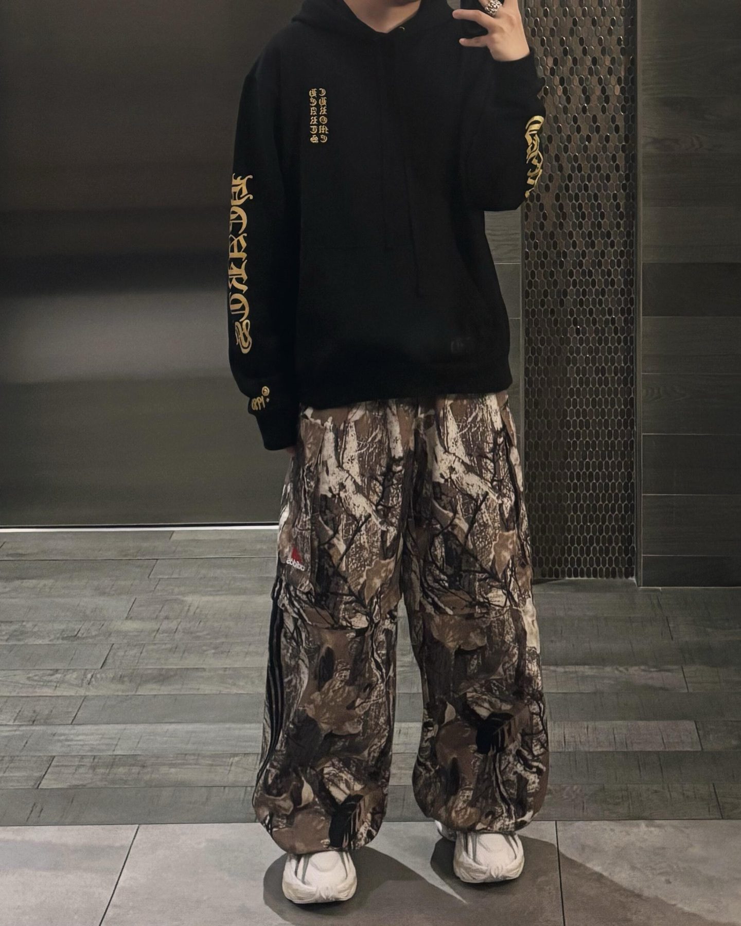 Chrome Hearts Gold Label Sanskrit Print Hoodie