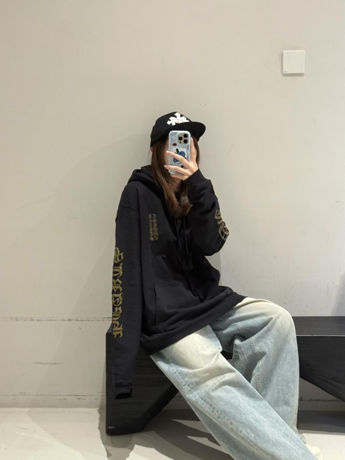 Chrome Hearts Gold Label Sanskrit Print Hoodie
