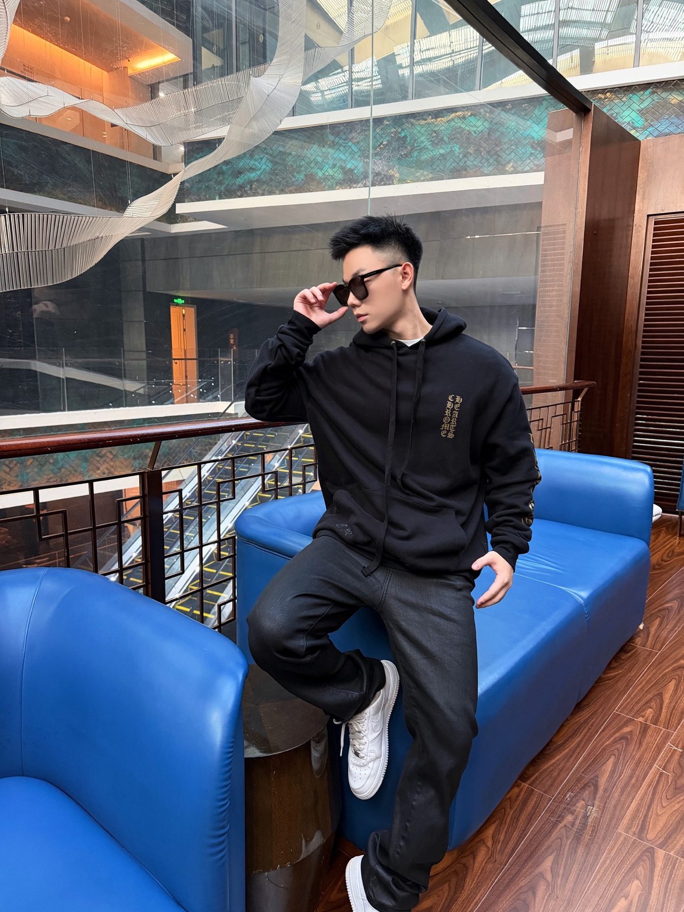 Chrome Hearts Gold Label Sanskrit Print Hoodie