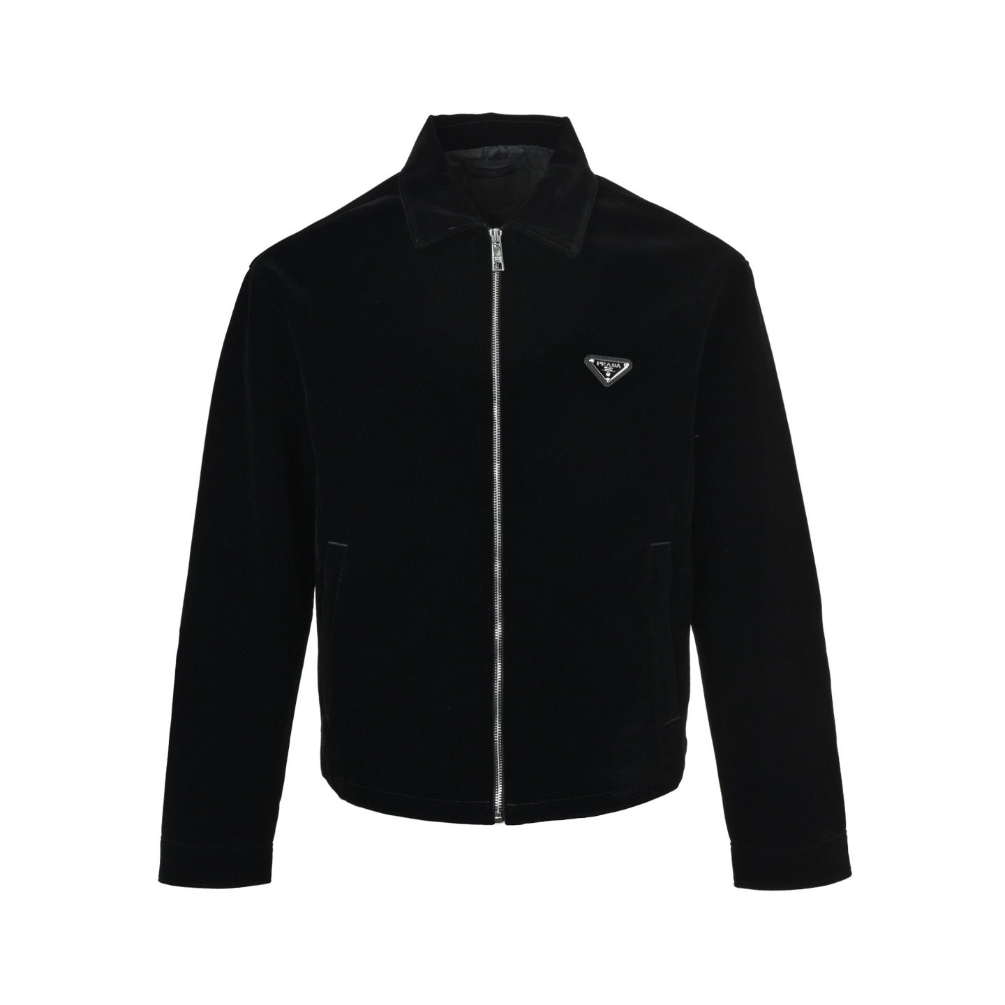 Prada 25FW Triangle Logo Velvet Jacket