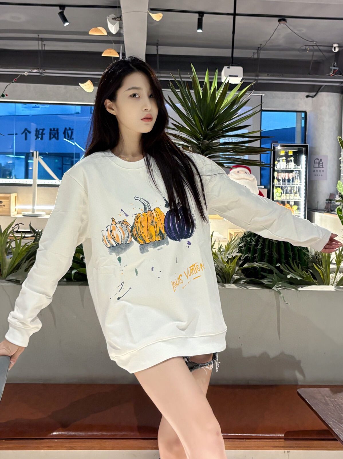 Louis Vuitton 24FW Hand Drawn Pumpkin Crewneck Sweatshirt