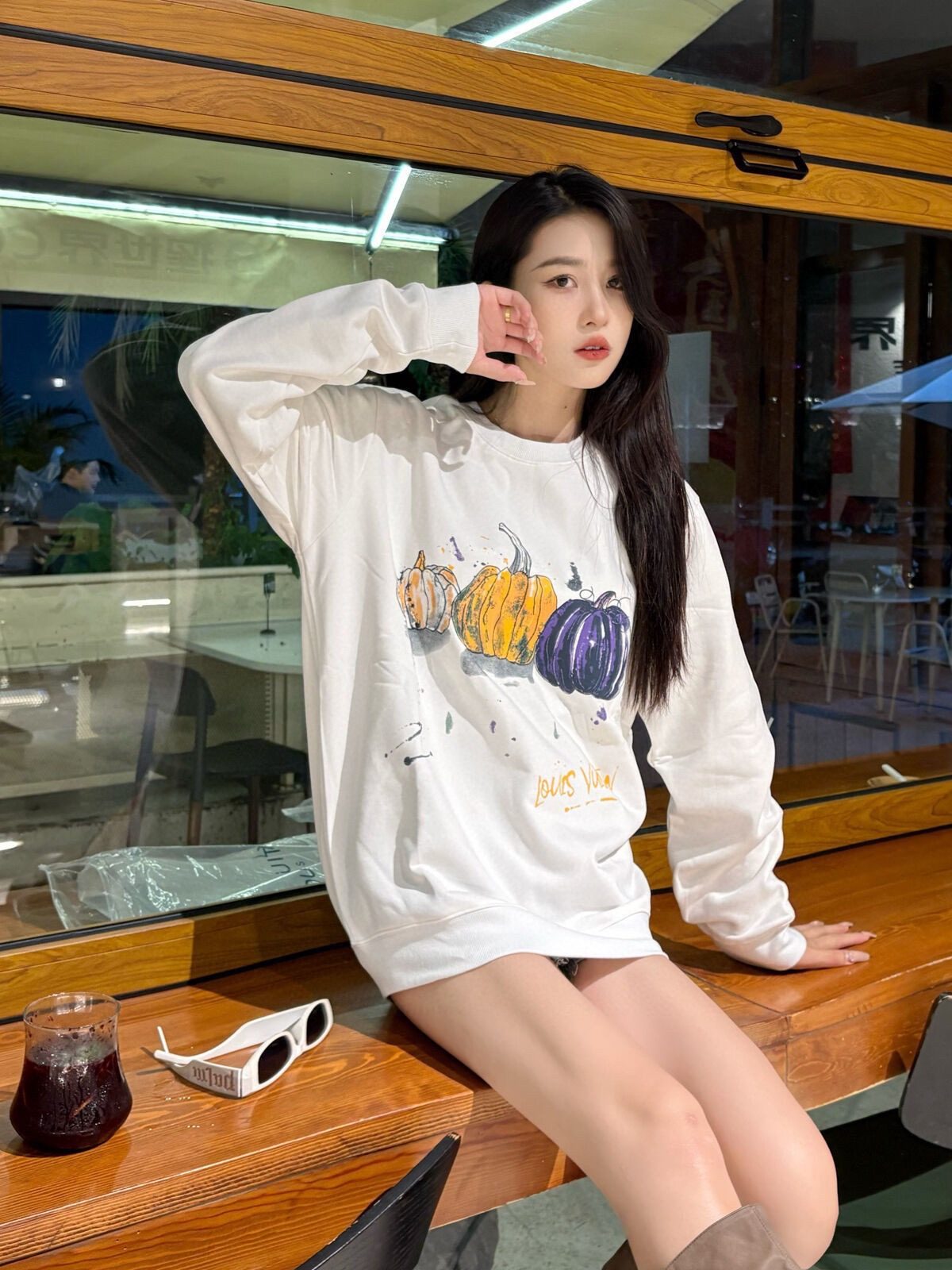 Louis Vuitton 24FW Hand Drawn Pumpkin Crewneck Sweatshirt