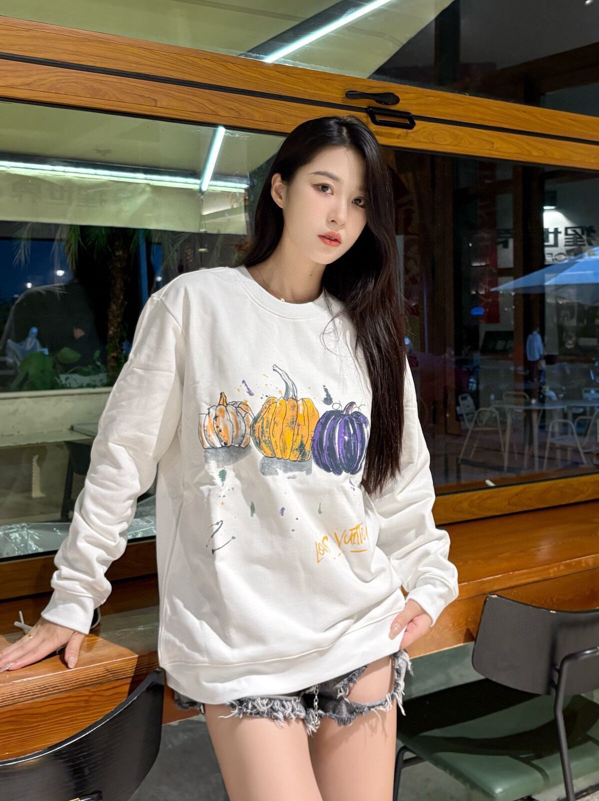 Louis Vuitton 24FW Hand Drawn Pumpkin Crewneck Sweatshirt