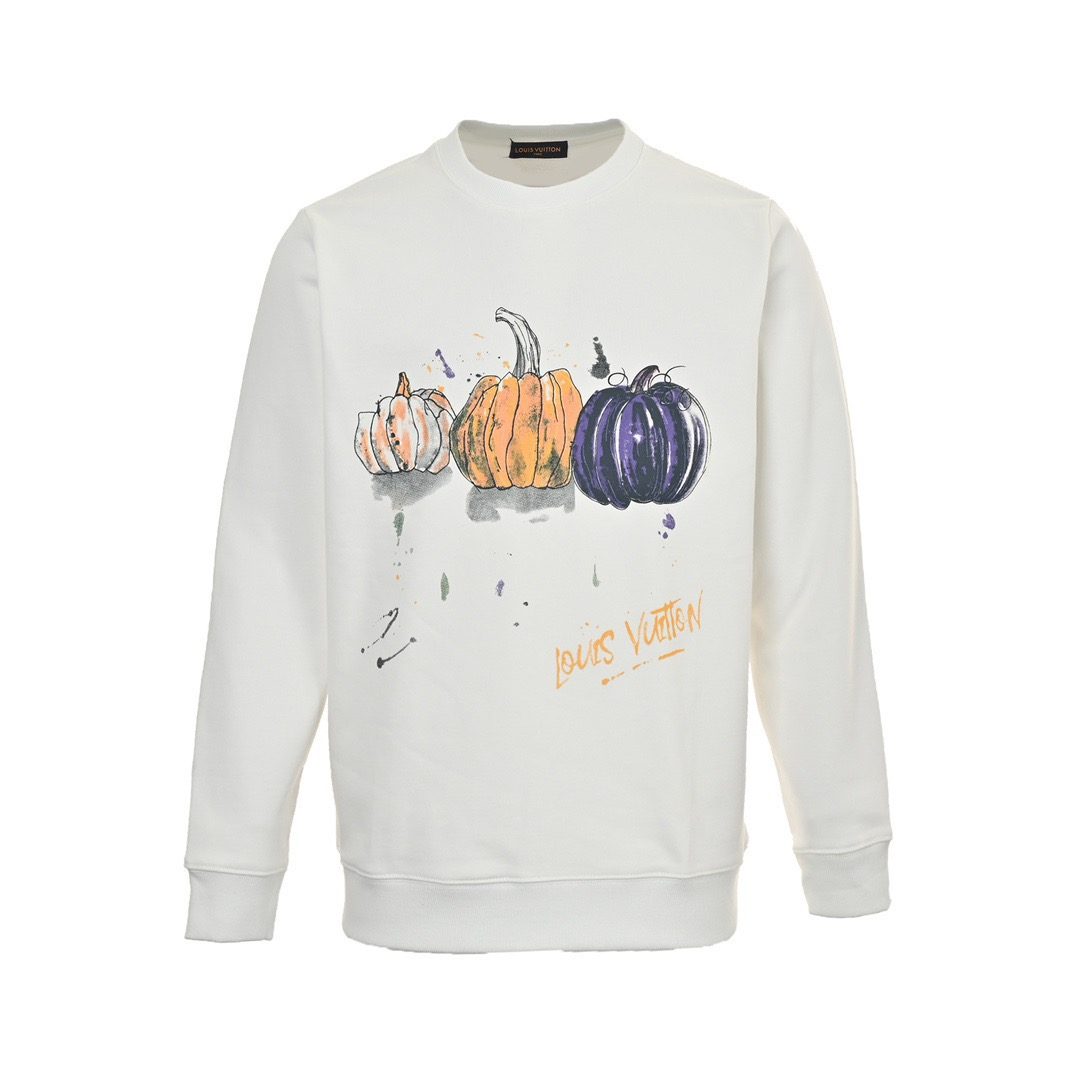 Louis Vuitton 24FW Hand Drawn Pumpkin Crewneck Sweatshirt