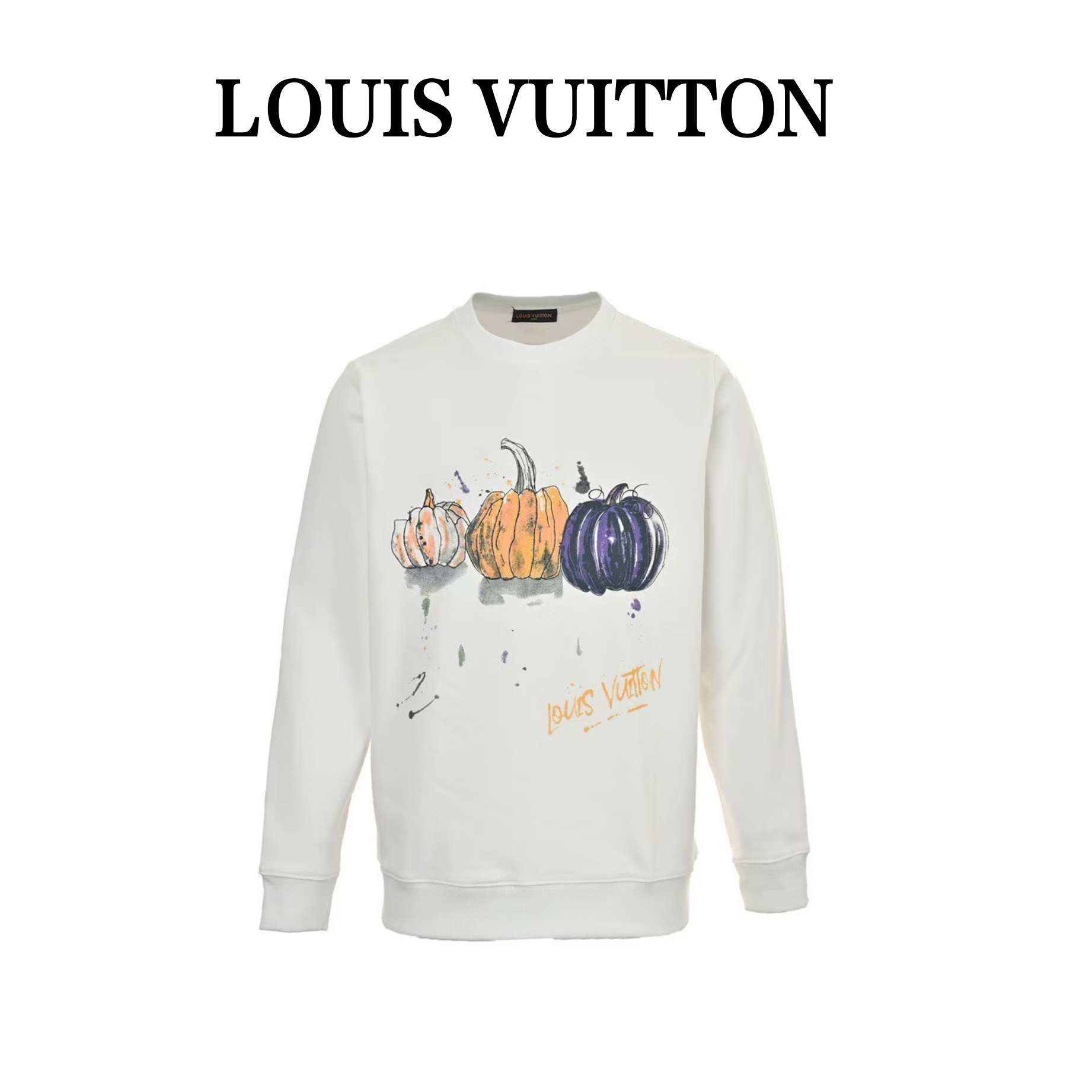 Louis Vuitton 24FW Hand Drawn Pumpkin Crewneck Sweatshirt