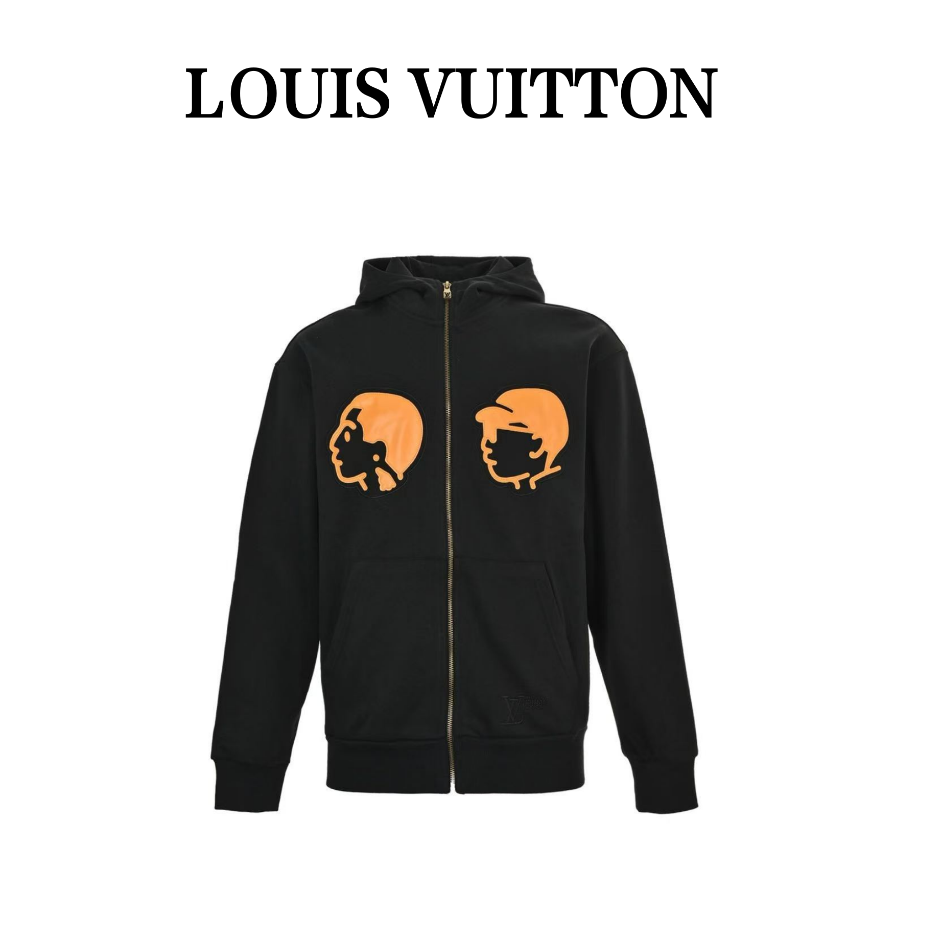 Louis Vuitton 25FW Nigo Collaboration Leather Appliqué Zip Jacket