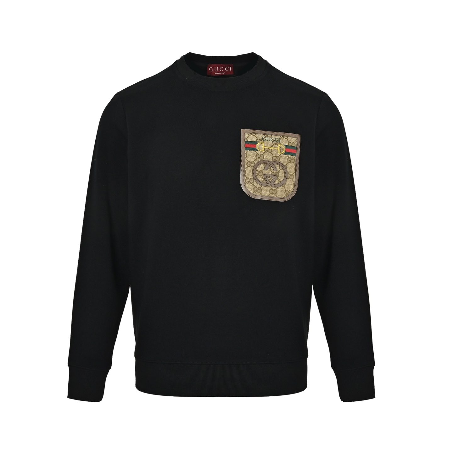 Gucci Monogram Pocket Appliqué Crewneck Sweatshirt