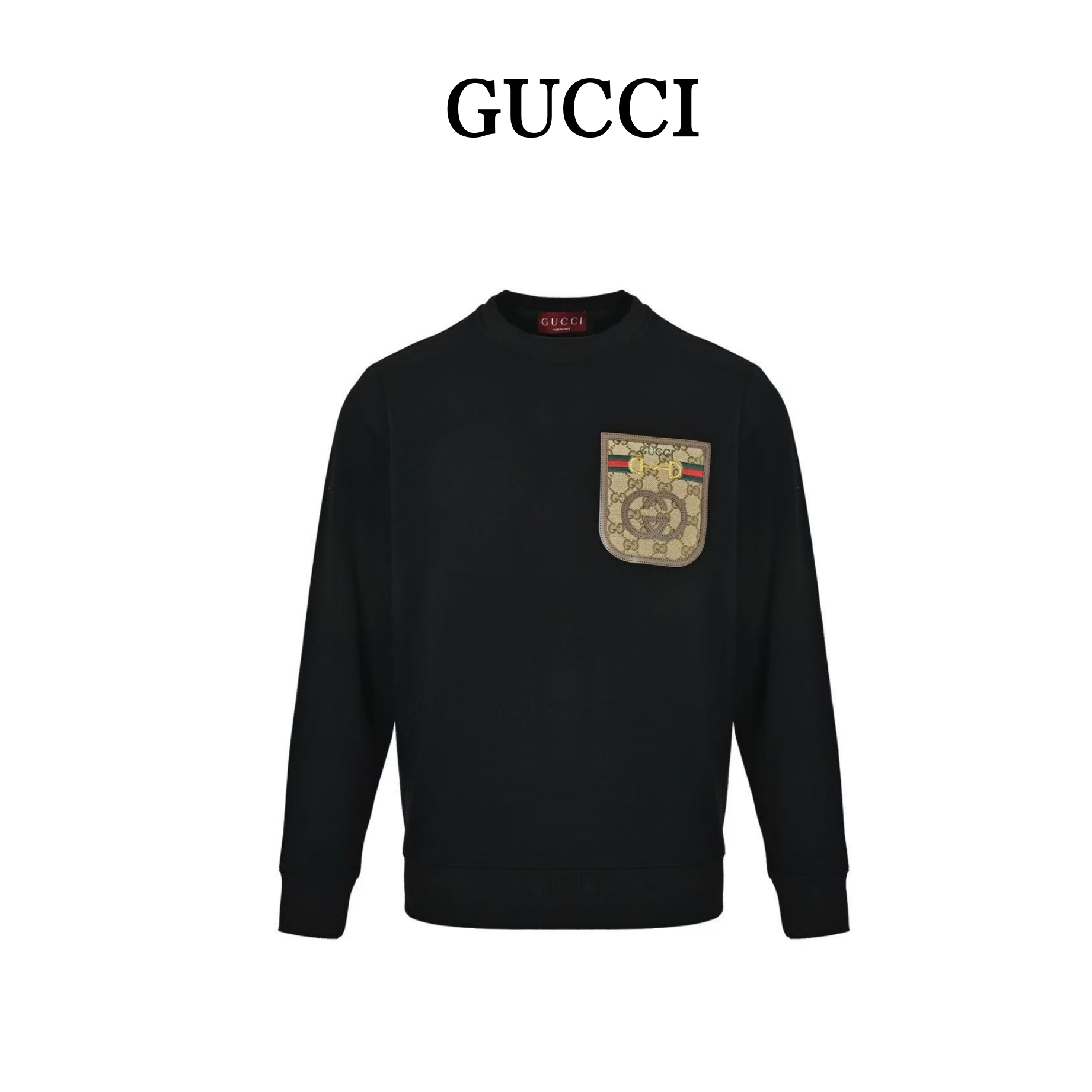 Gucci Monogram Pocket Appliqué Crewneck Sweatshirt