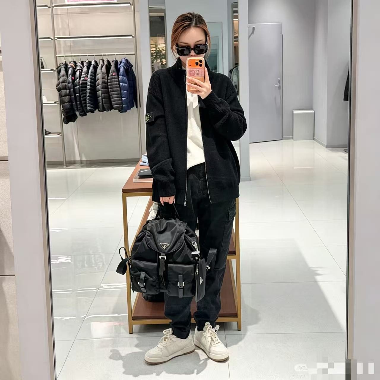 Stone Island 26FW Sleeve Badge Zip Knit Jacket