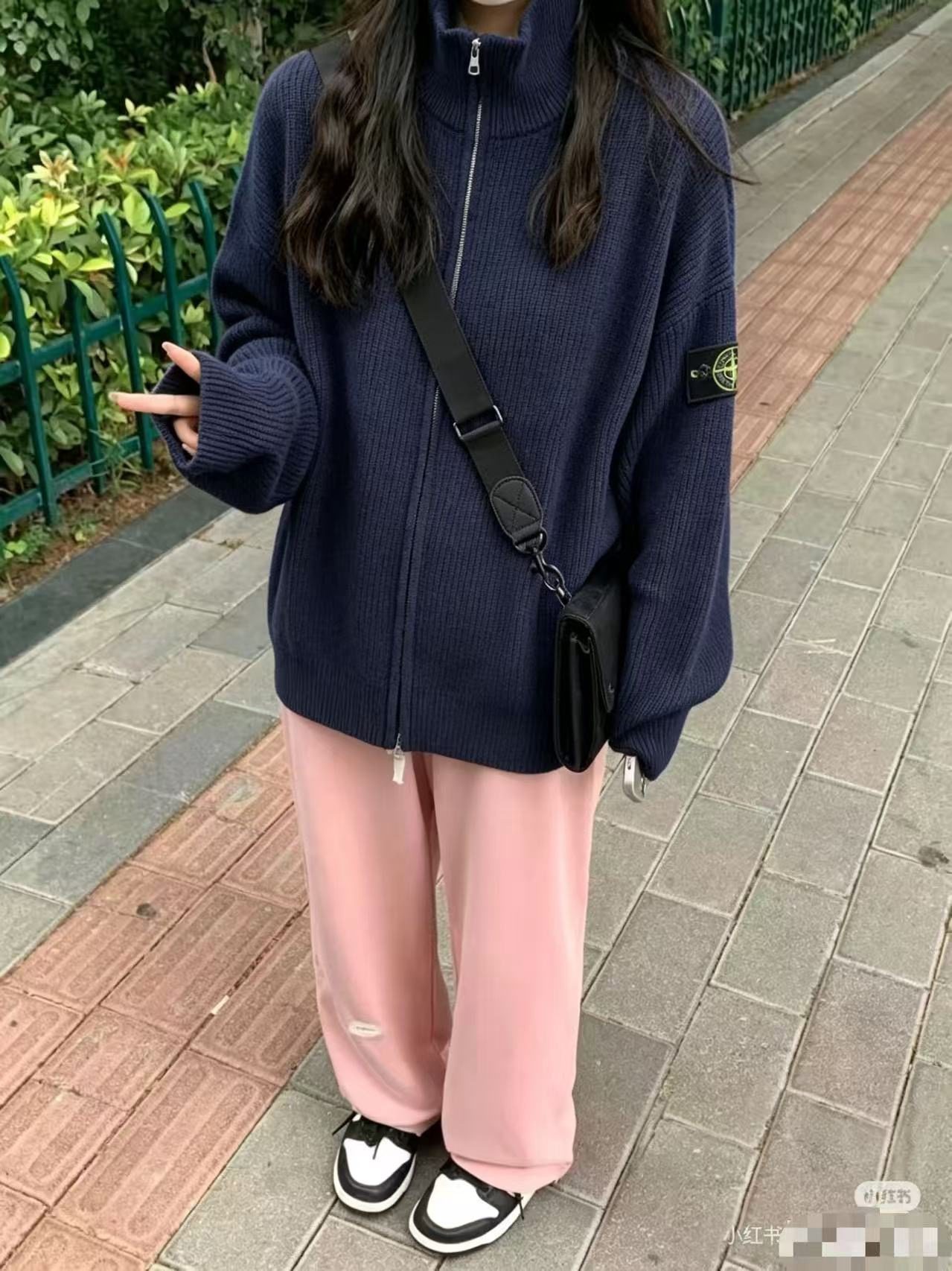 Stone Island 26FW Sleeve Badge Zip Knit Jacket