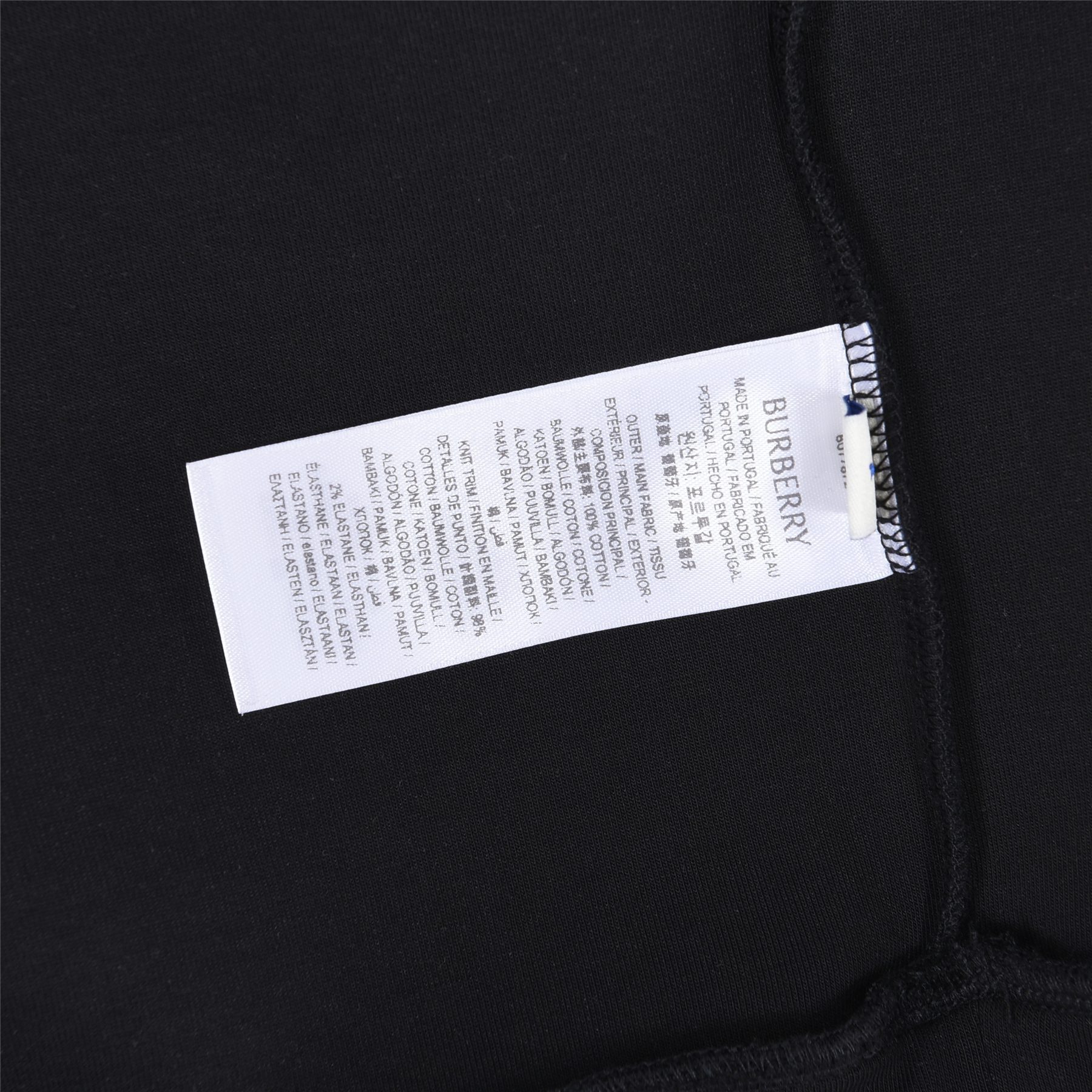 Burb*rry 26SS Check Letter Sleeve Crewneck Sweatshirt
