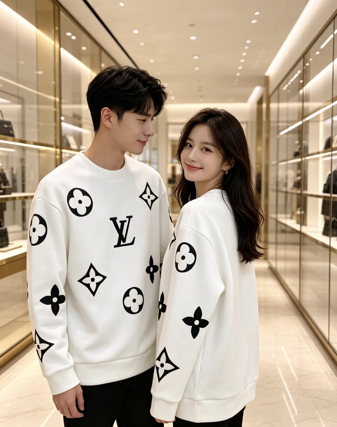 1V Monogram Allover Crewneck Sweatshirt