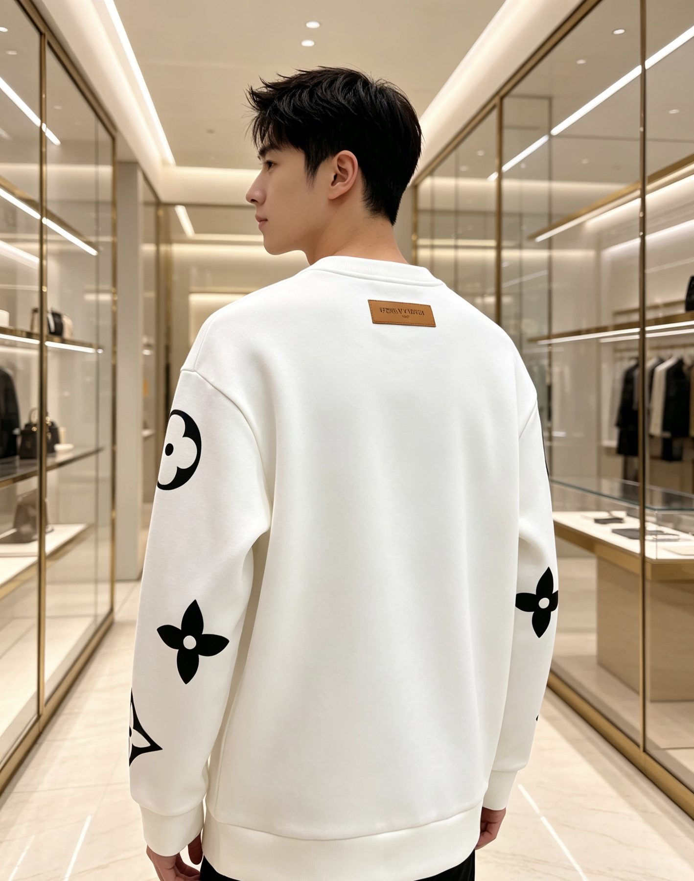 1V Monogram Allover Crewneck Sweatshirt