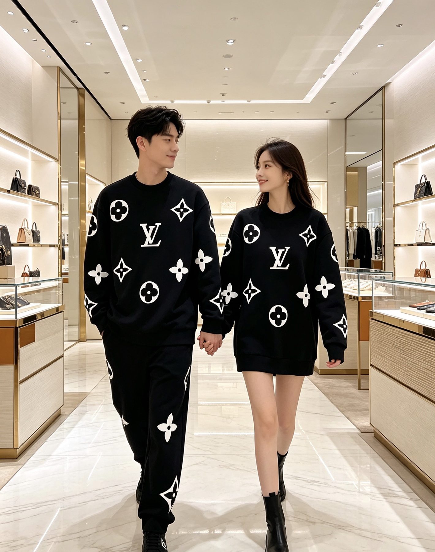 1V Monogram Allover Crewneck Sweatshirt