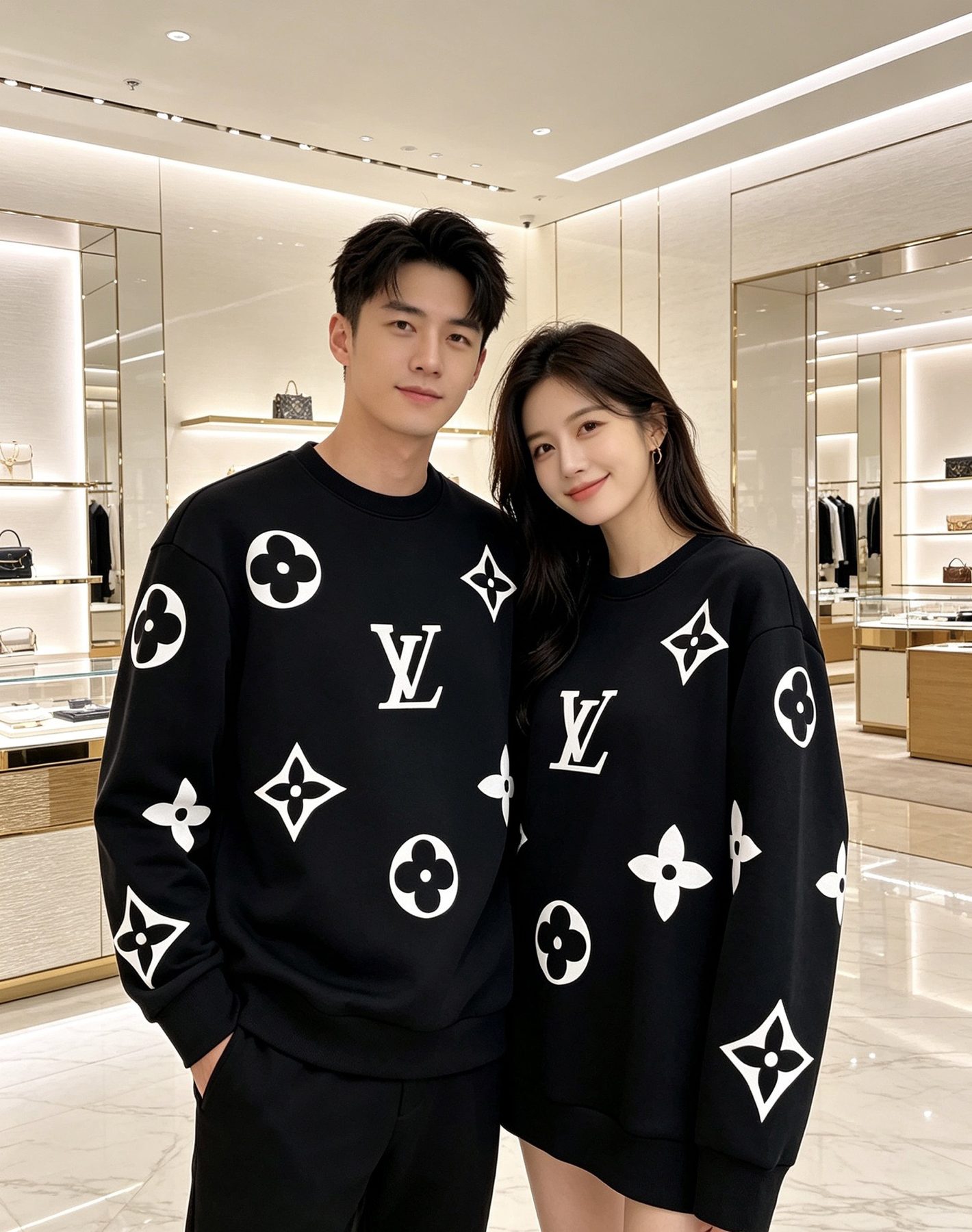 1V Monogram Allover Crewneck Sweatshirt