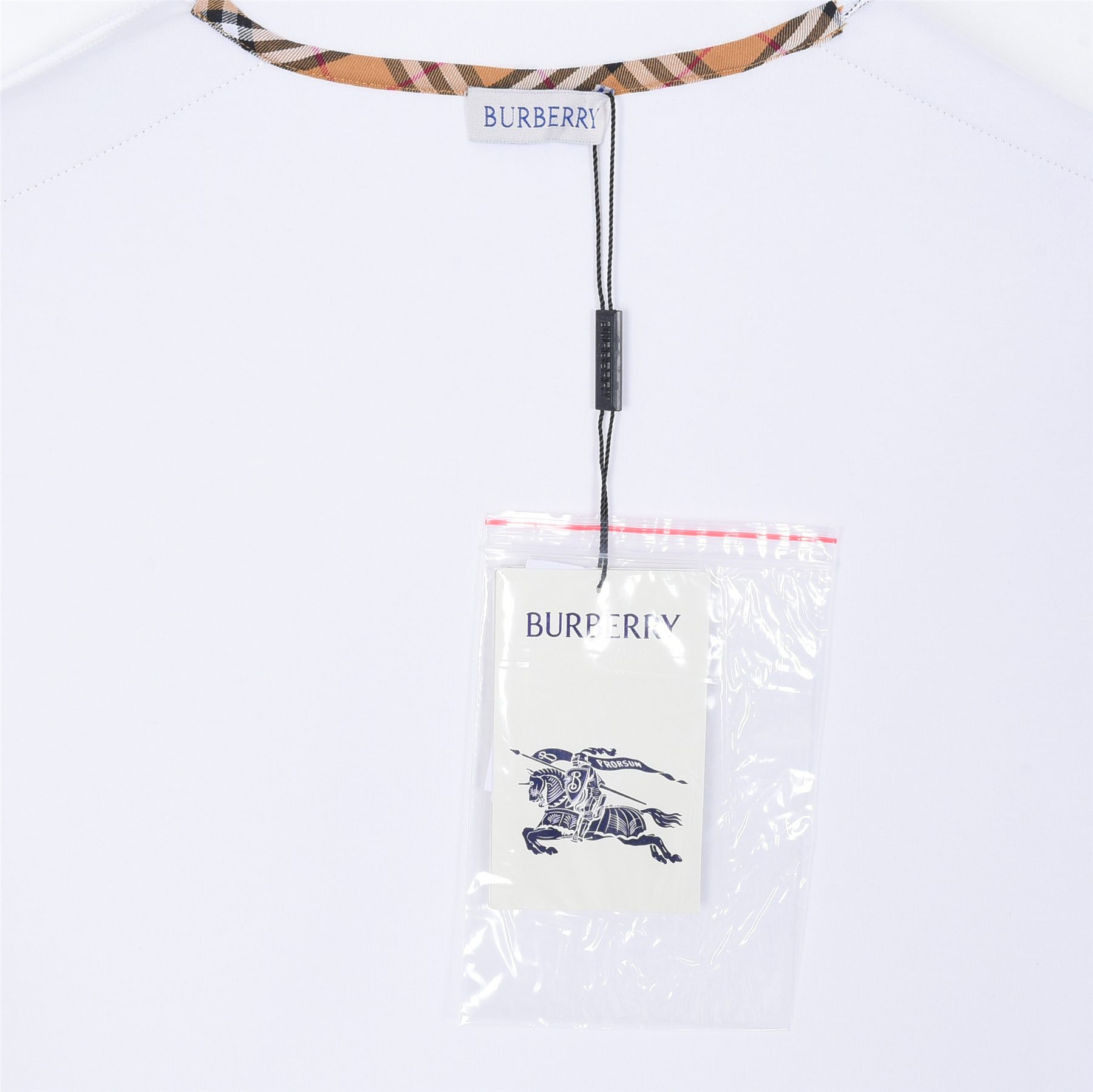Burb*rry 26SS Vintage Logo Check Panel Crewneck Sweatshirt