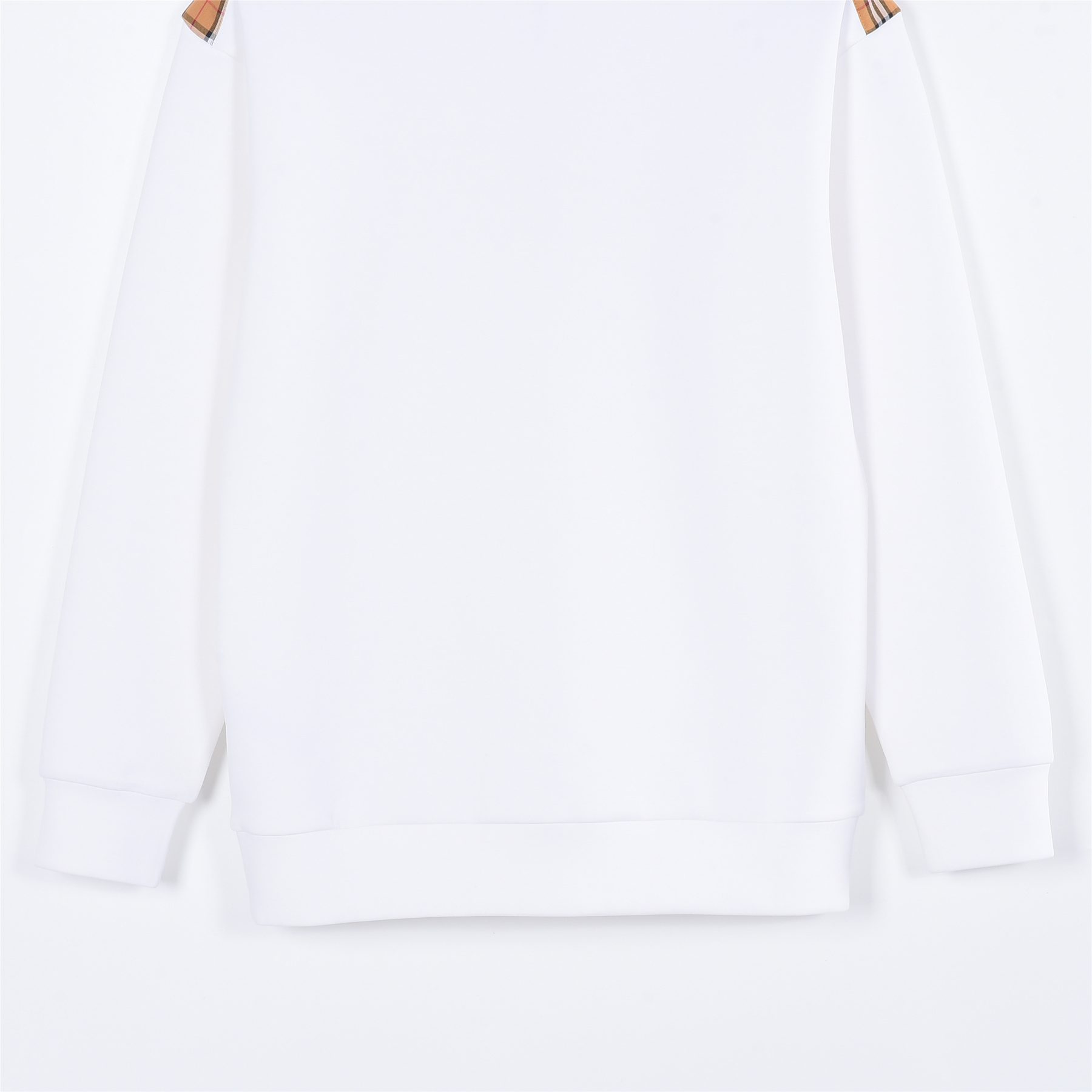 Burb*rry 26SS Vintage Logo Check Panel Crewneck Sweatshirt